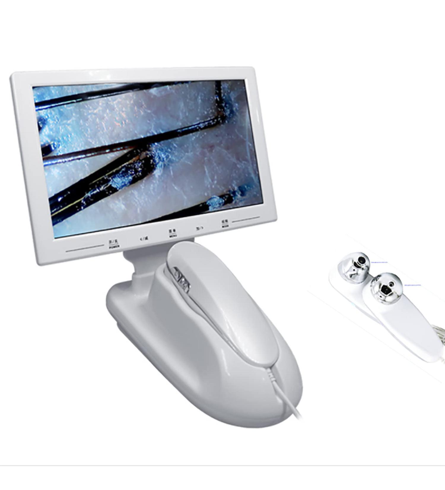 Skin Diagnosis Hair Analyzer 11 Inch LCD Screen Scalp Hair Follicle Detector 200X/50X Double Magnifying Lens for Skin Detector Moisture Tester Hair Skin Analyzer Machin - Buy Online on GoSupps.com