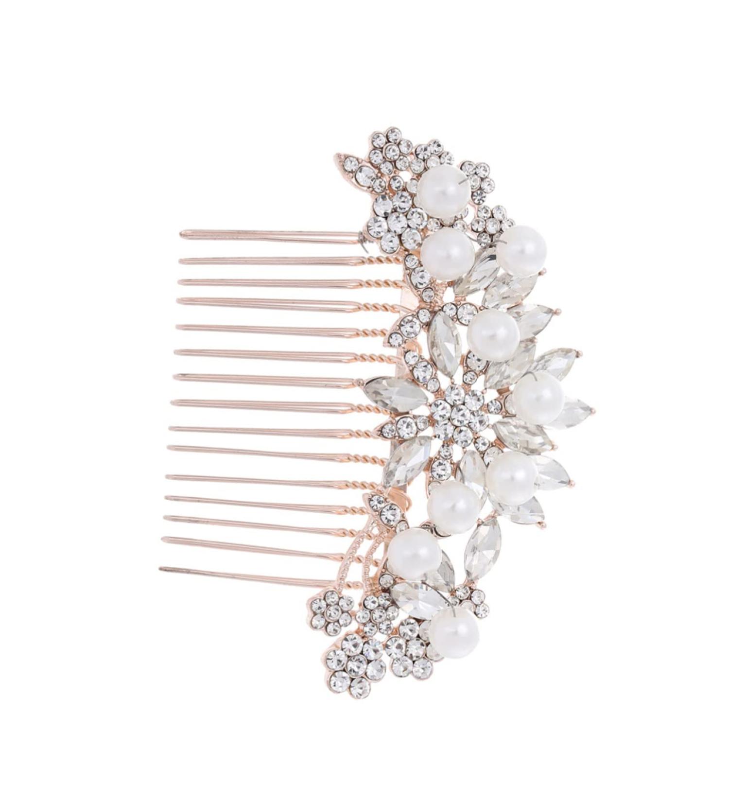Didiseaon Pearl Hair Comb Crystal Headpiece Hair Accessories Rhinestone Barrettes Crystal Hair Comb Rhinestone Headpiece Bridal Hair Comb Pearl Comb Vintage Hair Comb Props Fashion Bride - Buy Online on GoSupps.com
