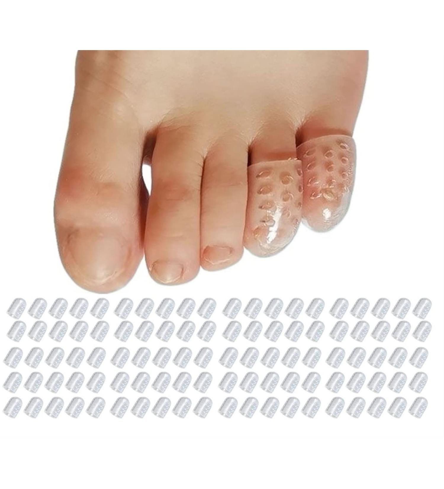 THUCHENYUC Clear Silicone Toe Protectors - Breathable Anti-Friction Gel Sleeves for Men and Women (100pcs) - Buy Online on GoSupps.com
