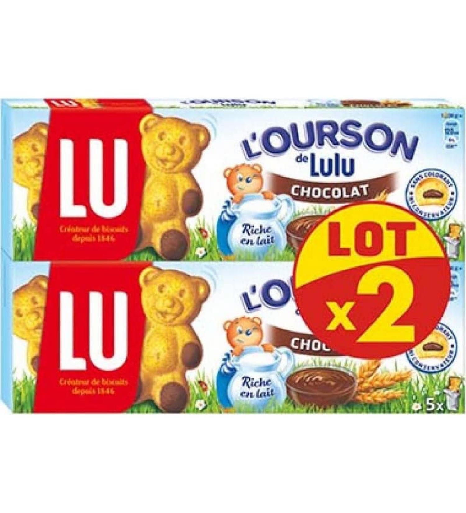 OURSON Lulu ourson 2x150g choco - Le lot de 2 paquets de 250g