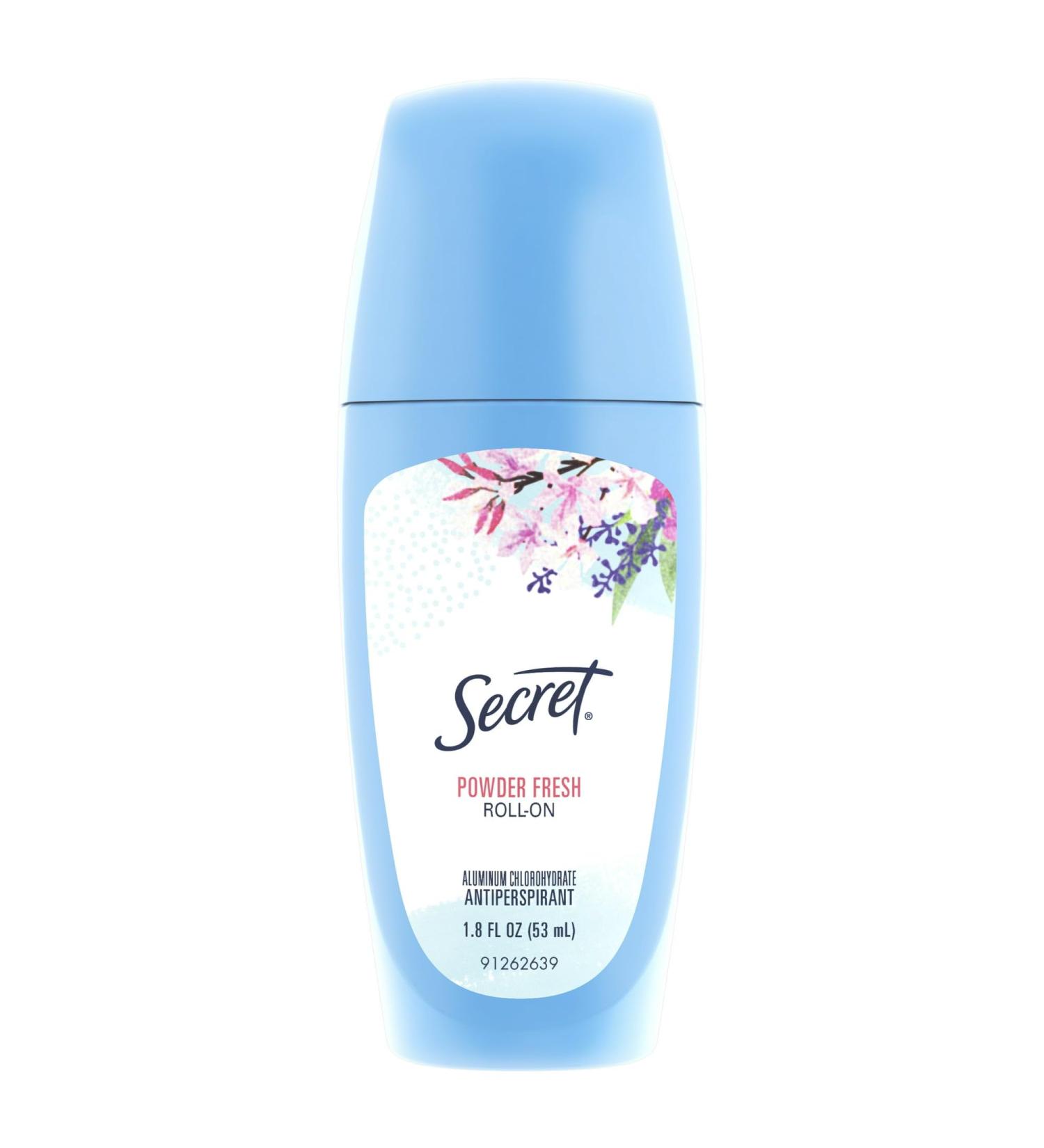 Secret Deodorant Powder Fresh 1.8 Ounce Roll-On (53ml) (Pack of 2) Powder Fresh 1.8 Fl Oz (Pack of 2) - Buy Online on GoSupps.com