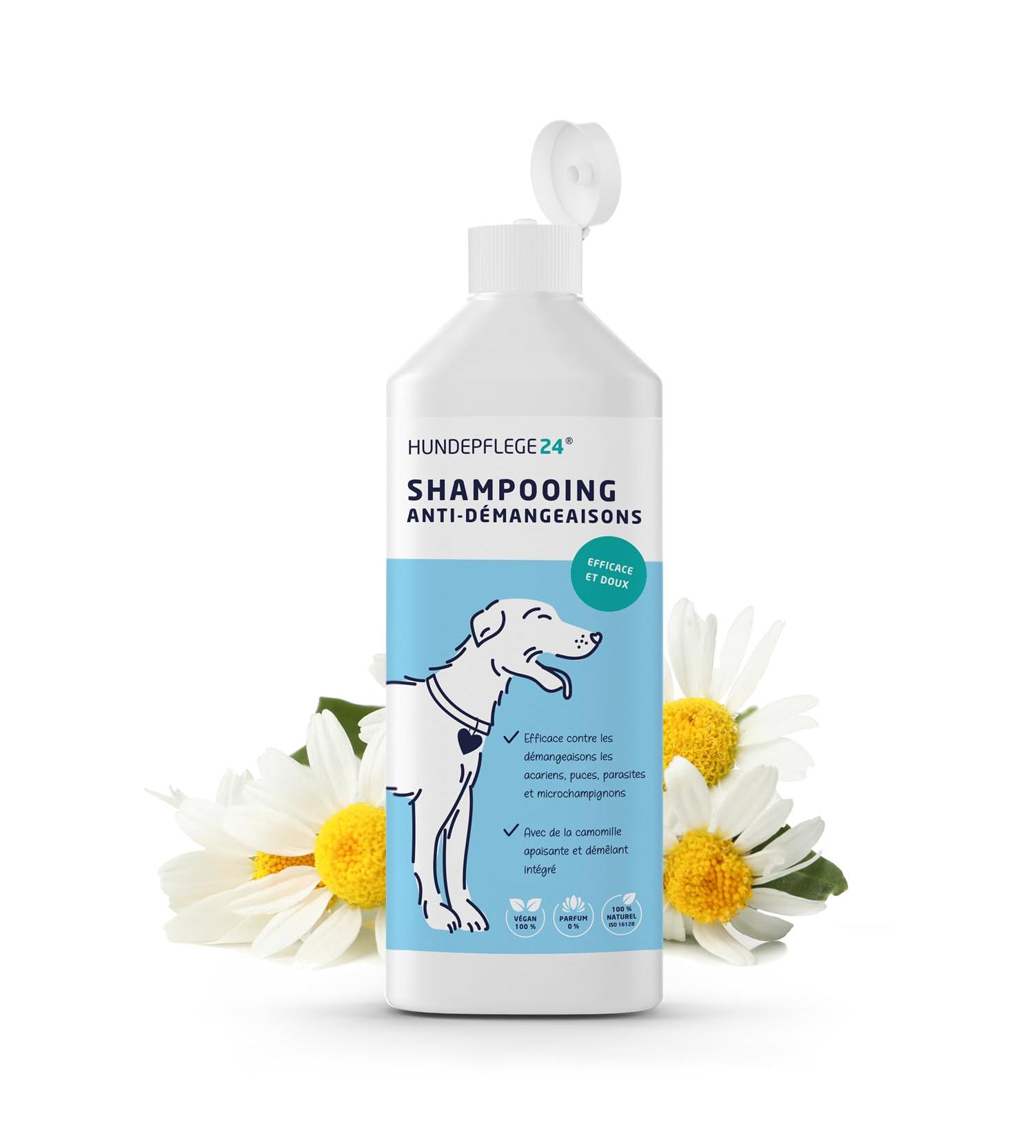 Anti-Itch Dog Shampoo 500ml - Helps Against Itching Mites Fleas & Fungal Infections - Natural Dog Shampoo + Antibacterial Cleaning and Care - Buy Online on GoSupps.com