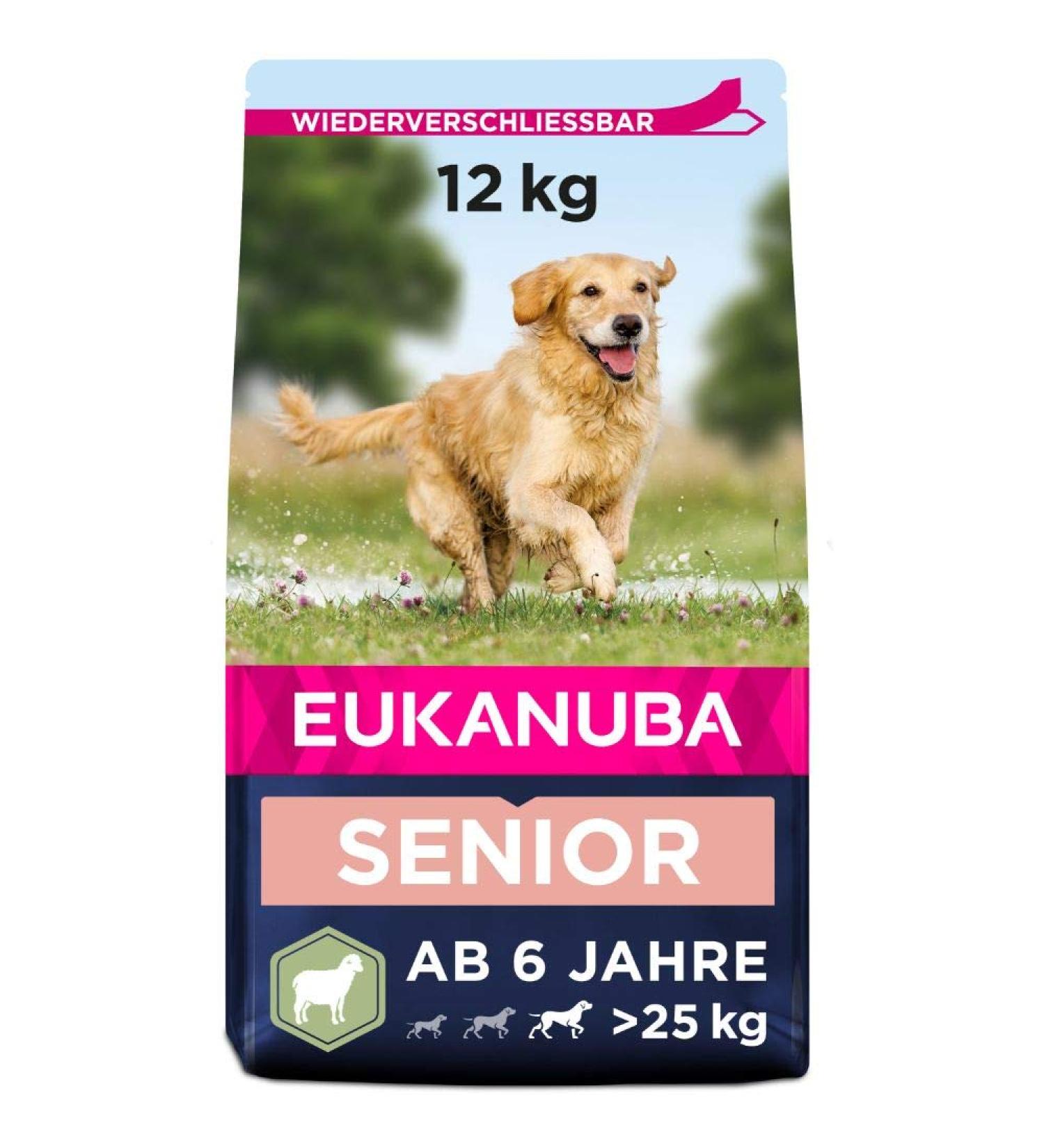 Eukanuba Lamb & Rice Dog Food for Large Breeds - 12 kg Dry Food for Senior Dogs | International Shipping Available - Buy Online on GoSupps.com