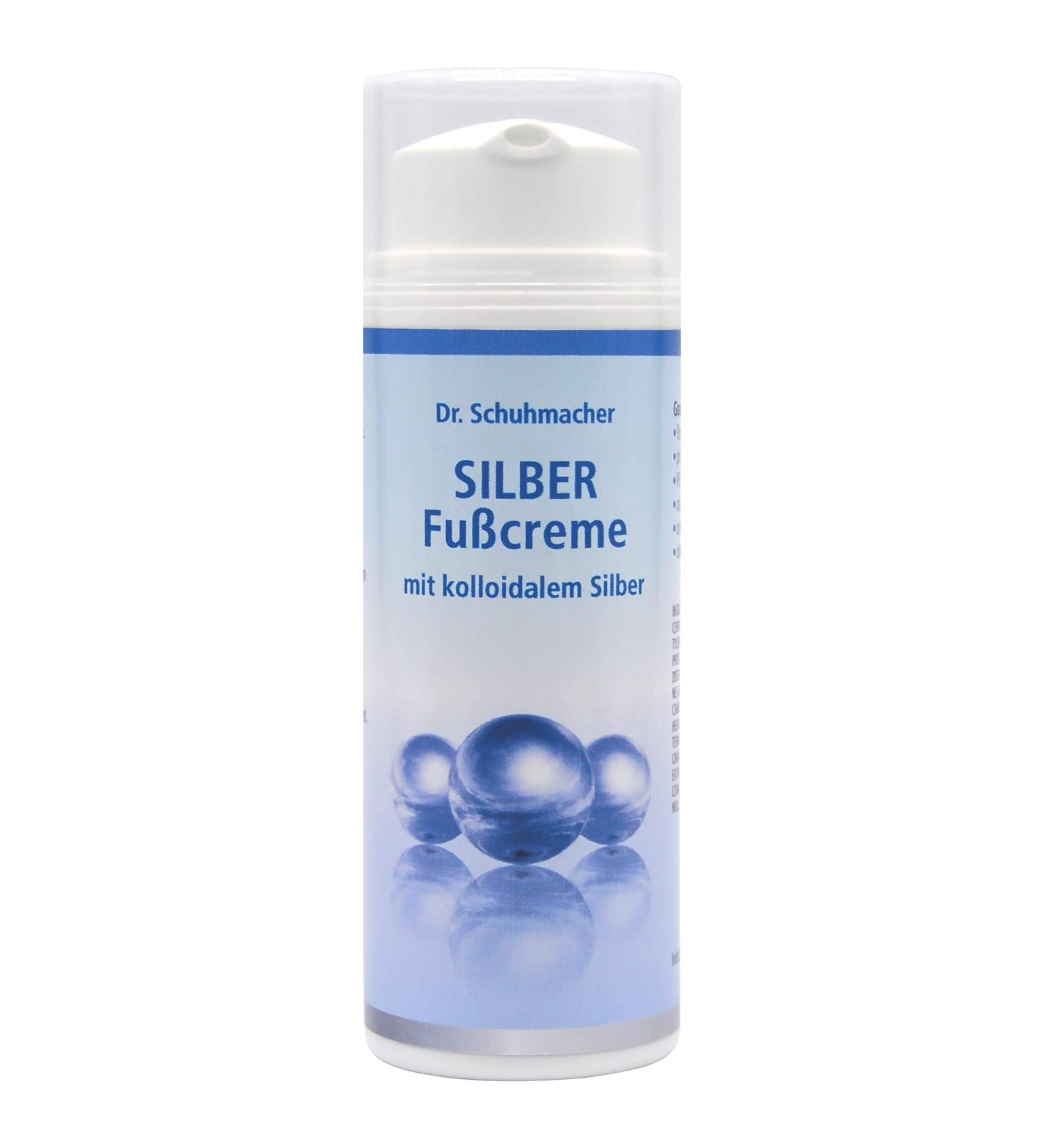 Dr. Schuhmacher Silver Foot Cream 50ml - Colloidal Silver Jojoba Macadamia & Avocado Oil - PEG-Free Highly Tolerated - Buy Online on GoSupps.com