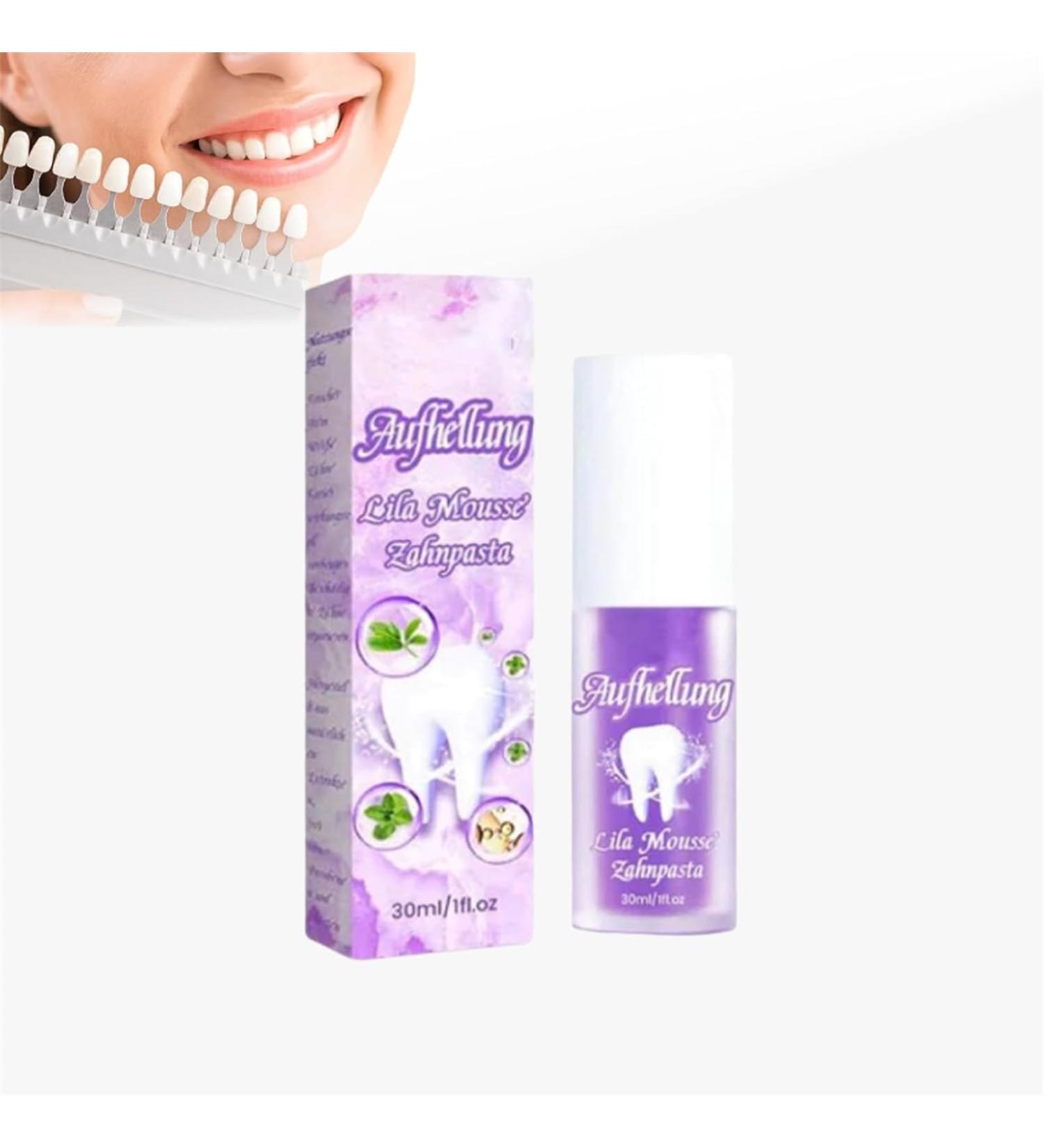 V34 Teeth Whitening Toothpaste Purple Teeth Whitening Toothpaste Whitening Foam Toothpaste to Remove Stains Improves Teeth Shine and Fresh Breath. - Buy Online on GoSupps.com