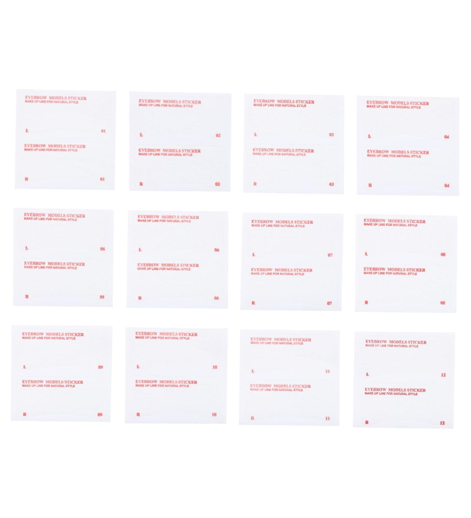 Angoily 72pcs Eyebrow Stickers Girls Suit Eyebrow Drawing Disposable Eyebrow Template Miss Make up Shaper - Buy Online on GoSupps.com