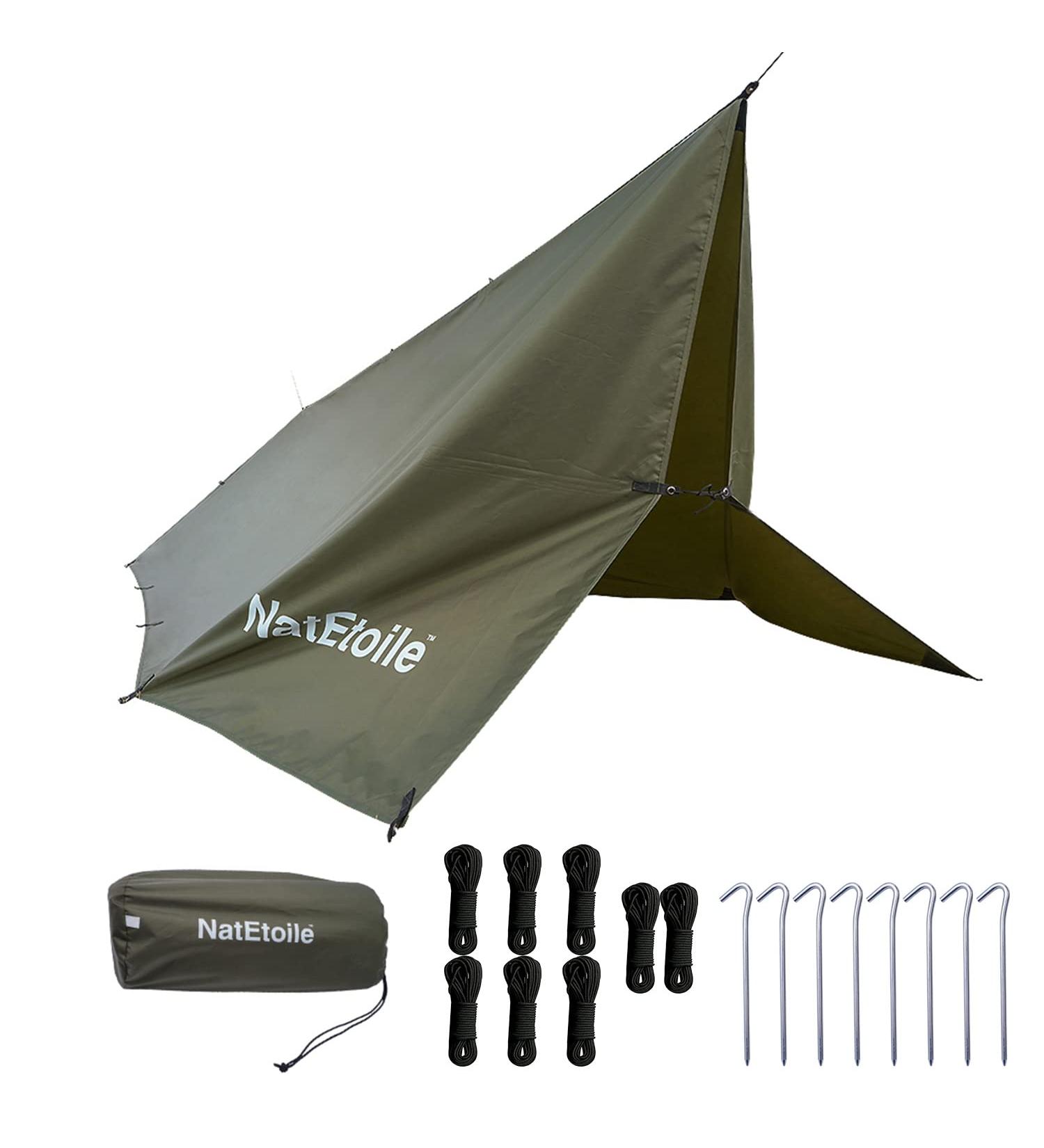 NatEtoile Camping Tarps 13x10ft Hammock Rain Fly  Heavy Duty Waterproof Rain Fly Cover for Hammock Camping  Tarp for Under Tent  Hammock Tarp for Camping  Hiking  Backpacking - Buy Online on GoSupps.com