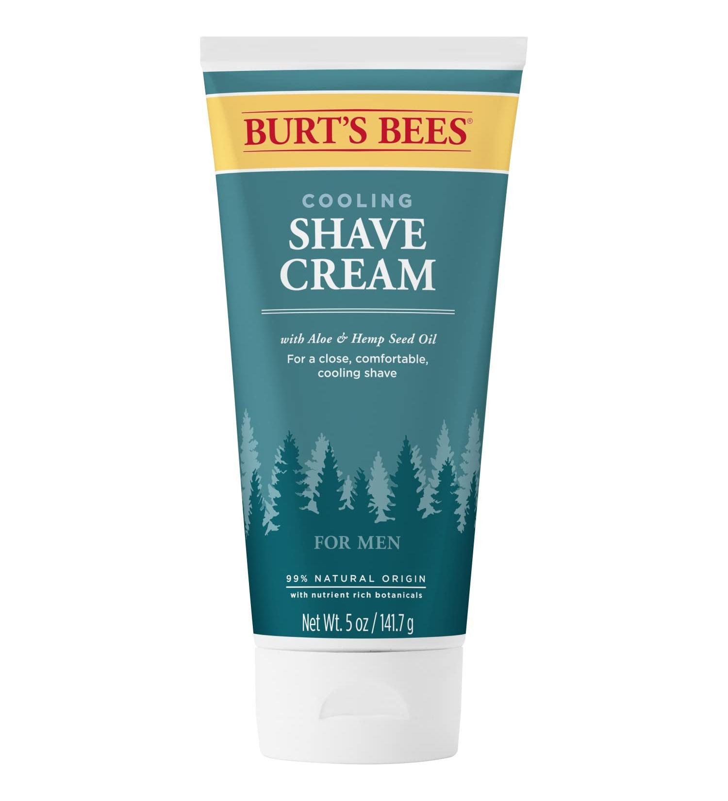 Burt's Bees Men's Cooling Shave Cream with Aloe & Hemp 5oz (3 Pack) - Natural Formula - Buy Online on GoSupps.com