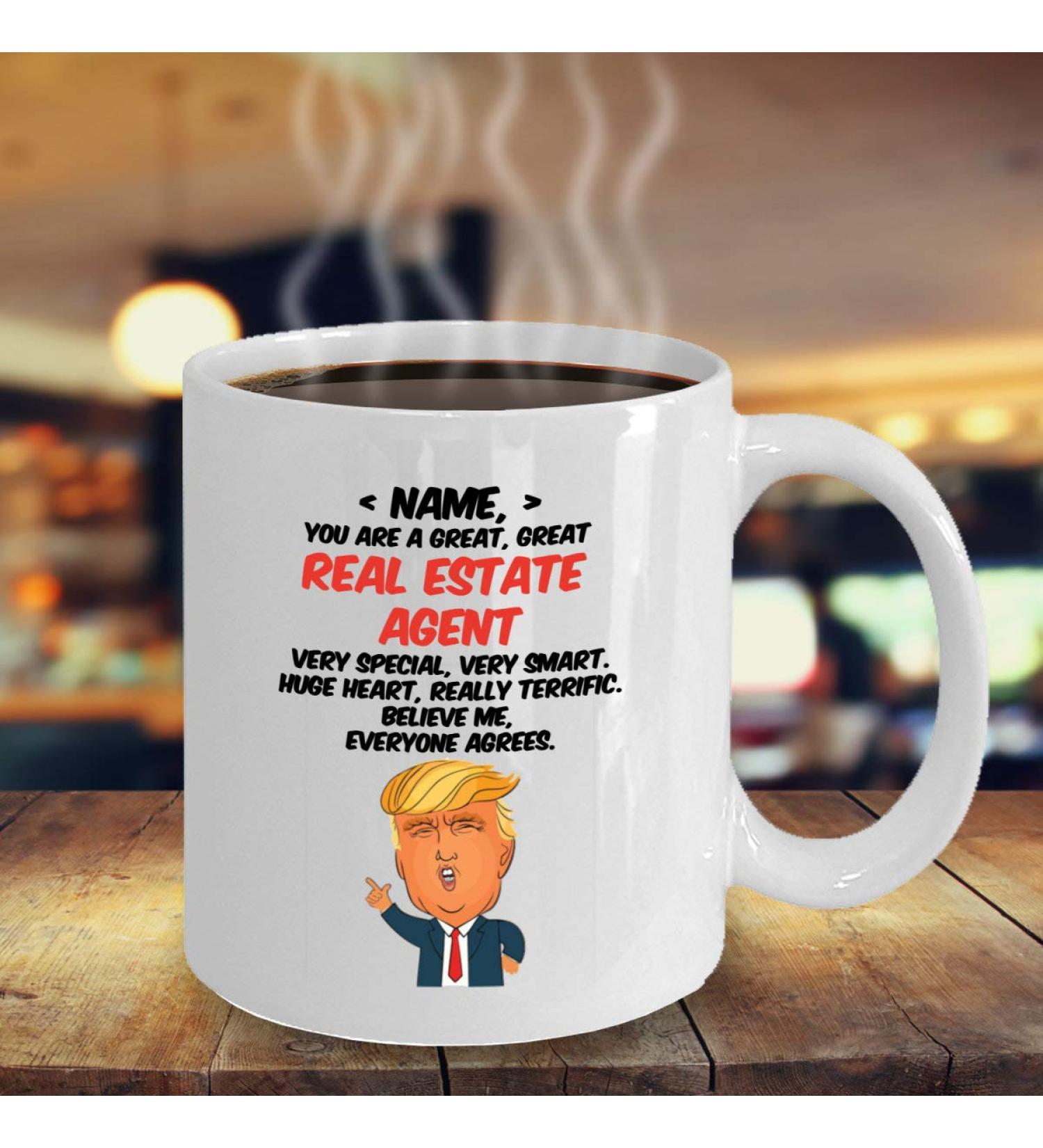 Personalized Gift for Real Estate Agent Real Estate Agent Trump Funny Gift Christmas Gifts Real Estate Agent Gift