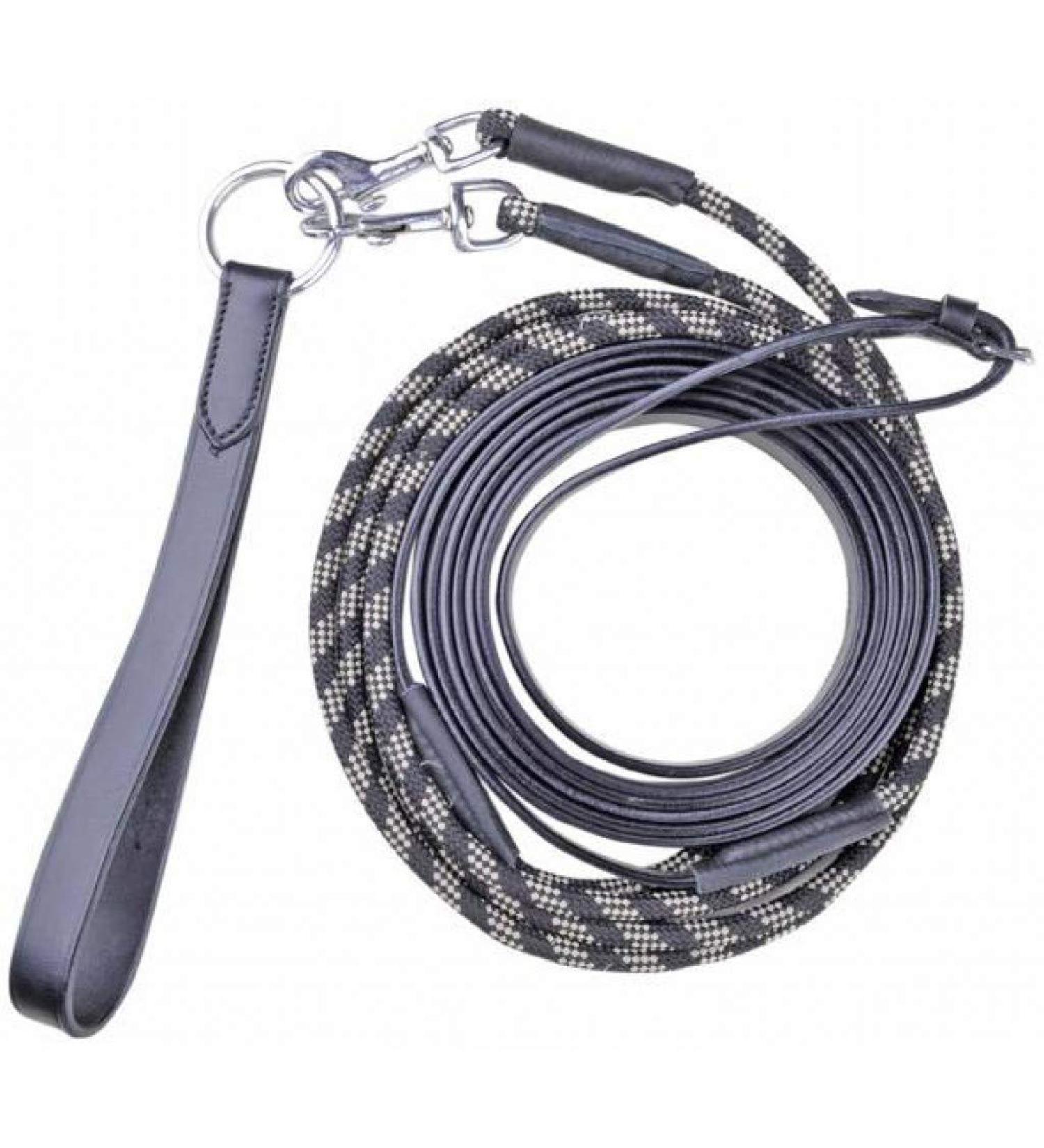HKM 4000315279234 Draw reins9100 blackThoroughbred/Warmblood black L