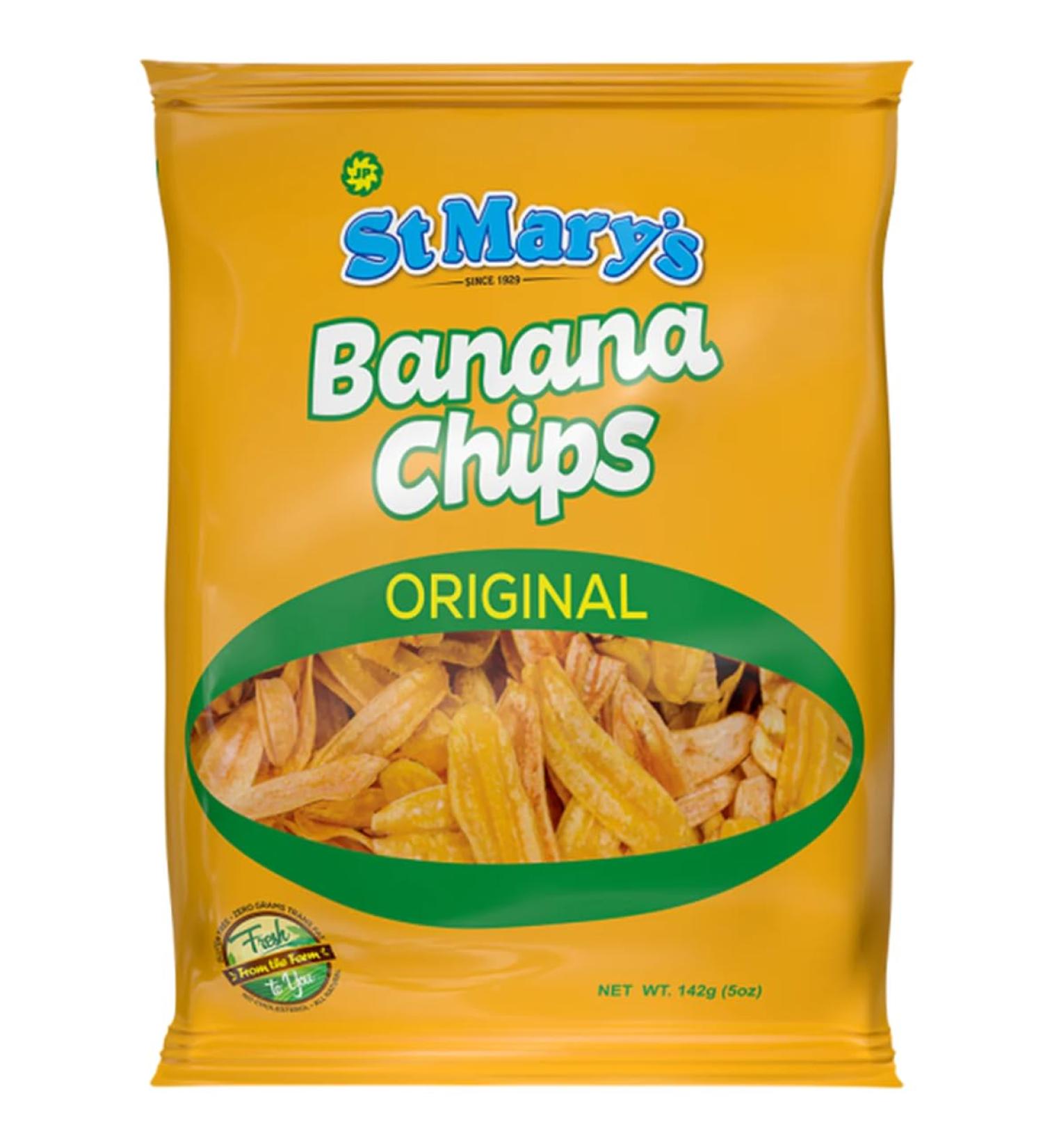 St Marys Banana Chips Family 142g Box of 30-Fd