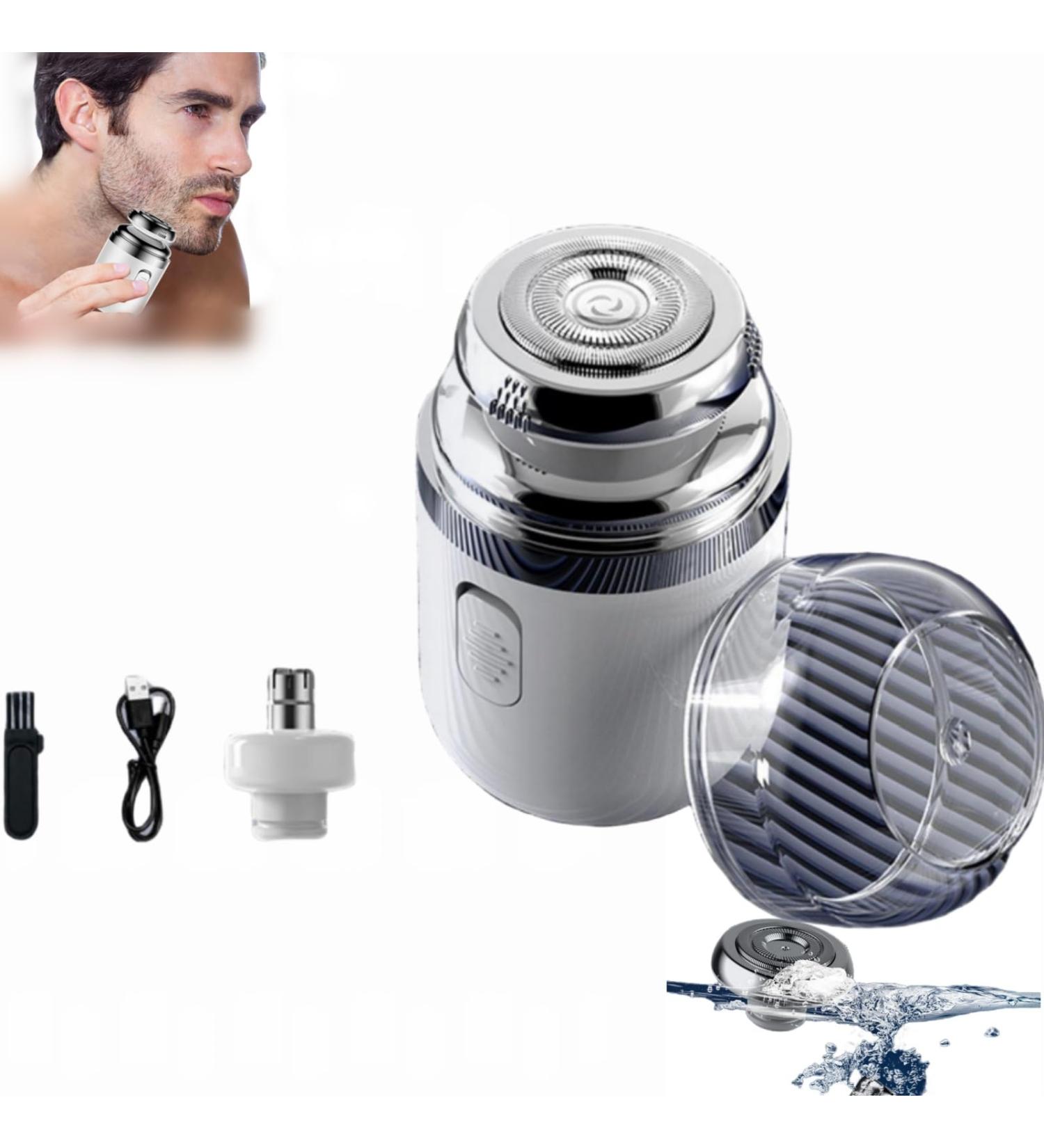 Cohbskj Portable Multifunctional Capsule Shaver Capsule Razor 2 In 1 Capsule Mini Shaver For Men Type-C Charging Beard Razor Washable Men's Electric Shaver (White) - Buy Online on GoSupps.com