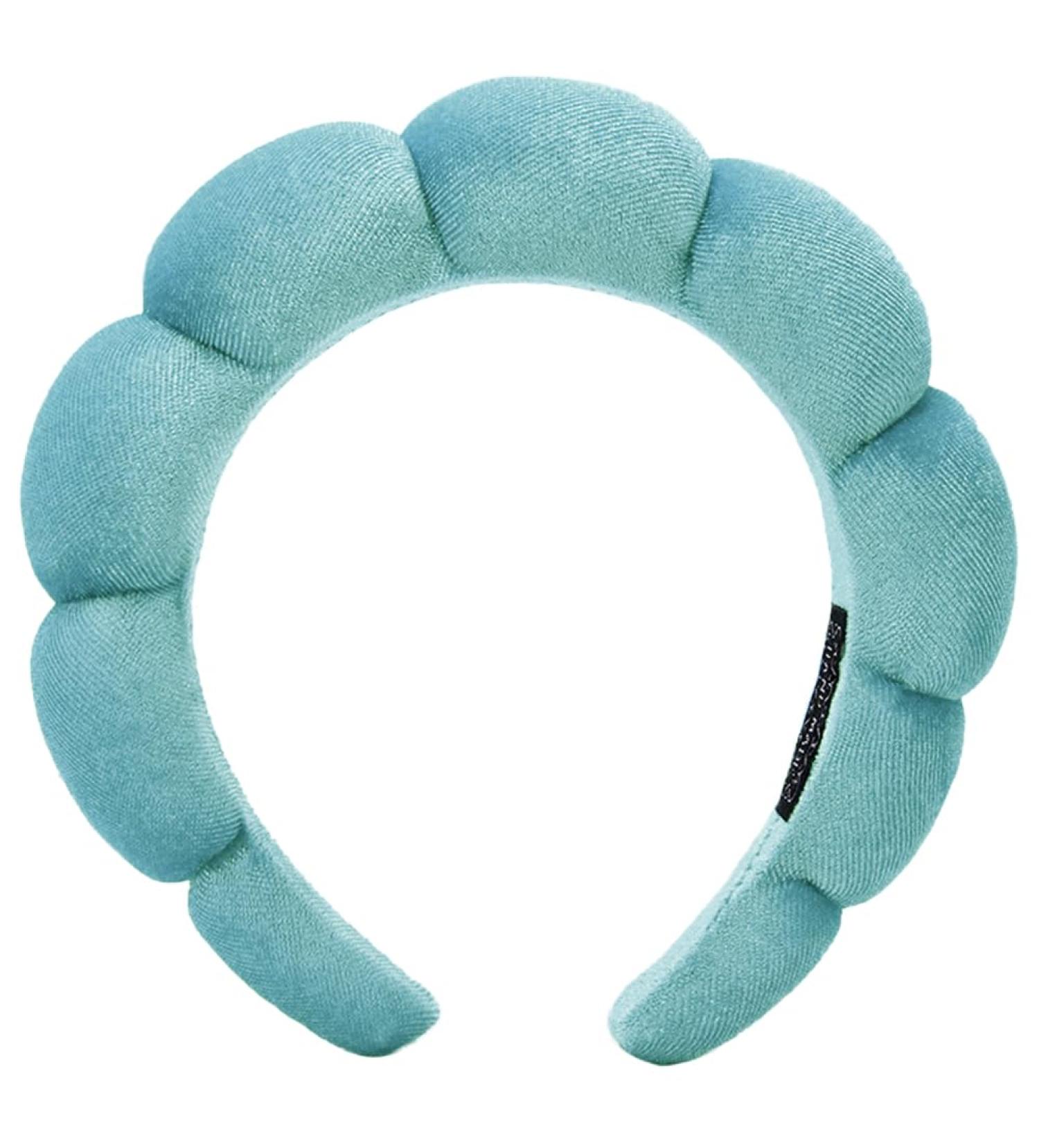 AOENJIE Spa Headbands for Washing Face or Makeup Sponge Bubble Skincare Headbands Puffy Terry Cloth Hairband for Women Skin Care Makeup Headwear Hair Accessories for Girls Cyan blue - Buy Online on GoSupps.com
