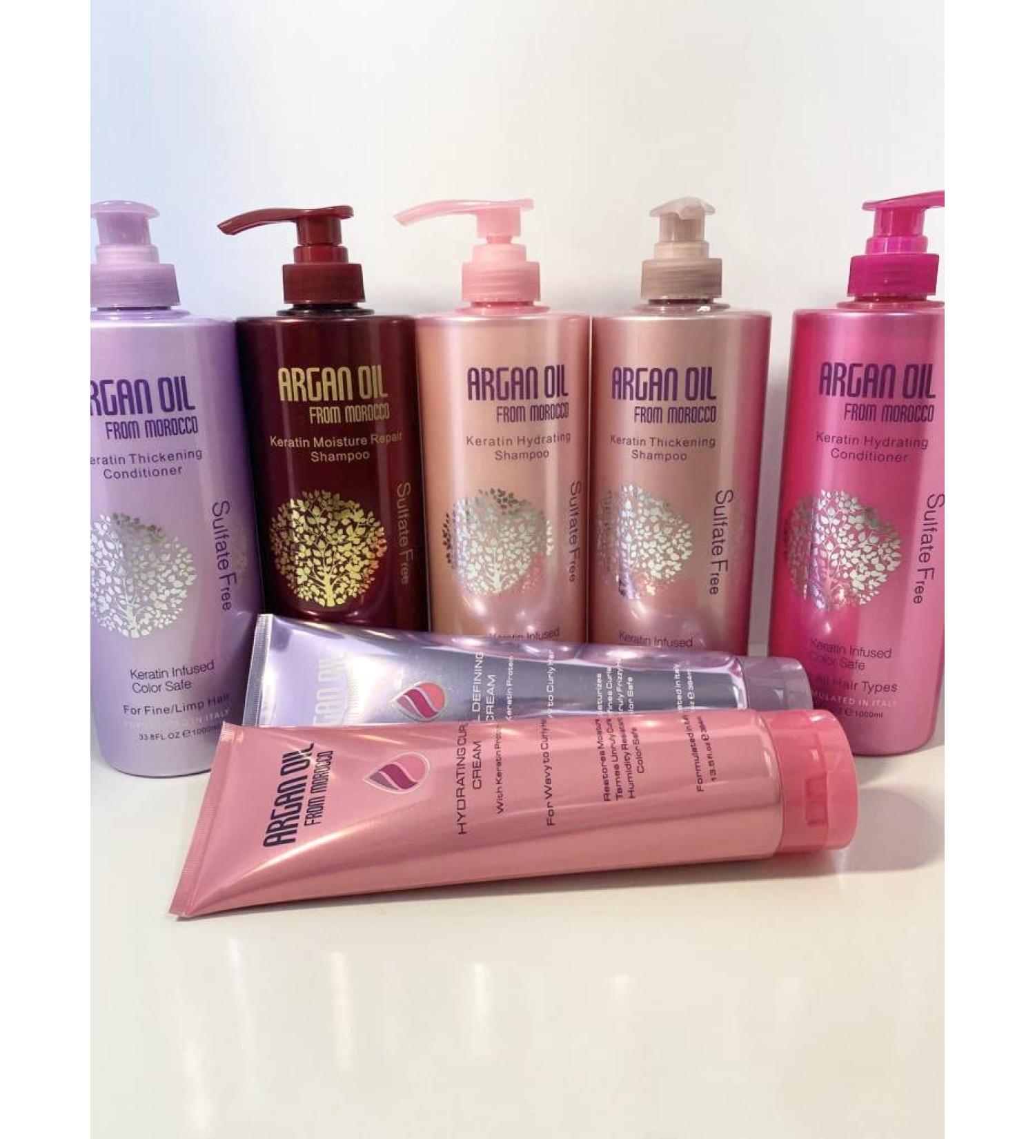 Keratin Thickening Shampoo for Dry Color-Treated Hair - 33.8 Fl Oz | Nourish & Revitalize | Pink/Rose/Maroon - Buy Online on GoSupps.com