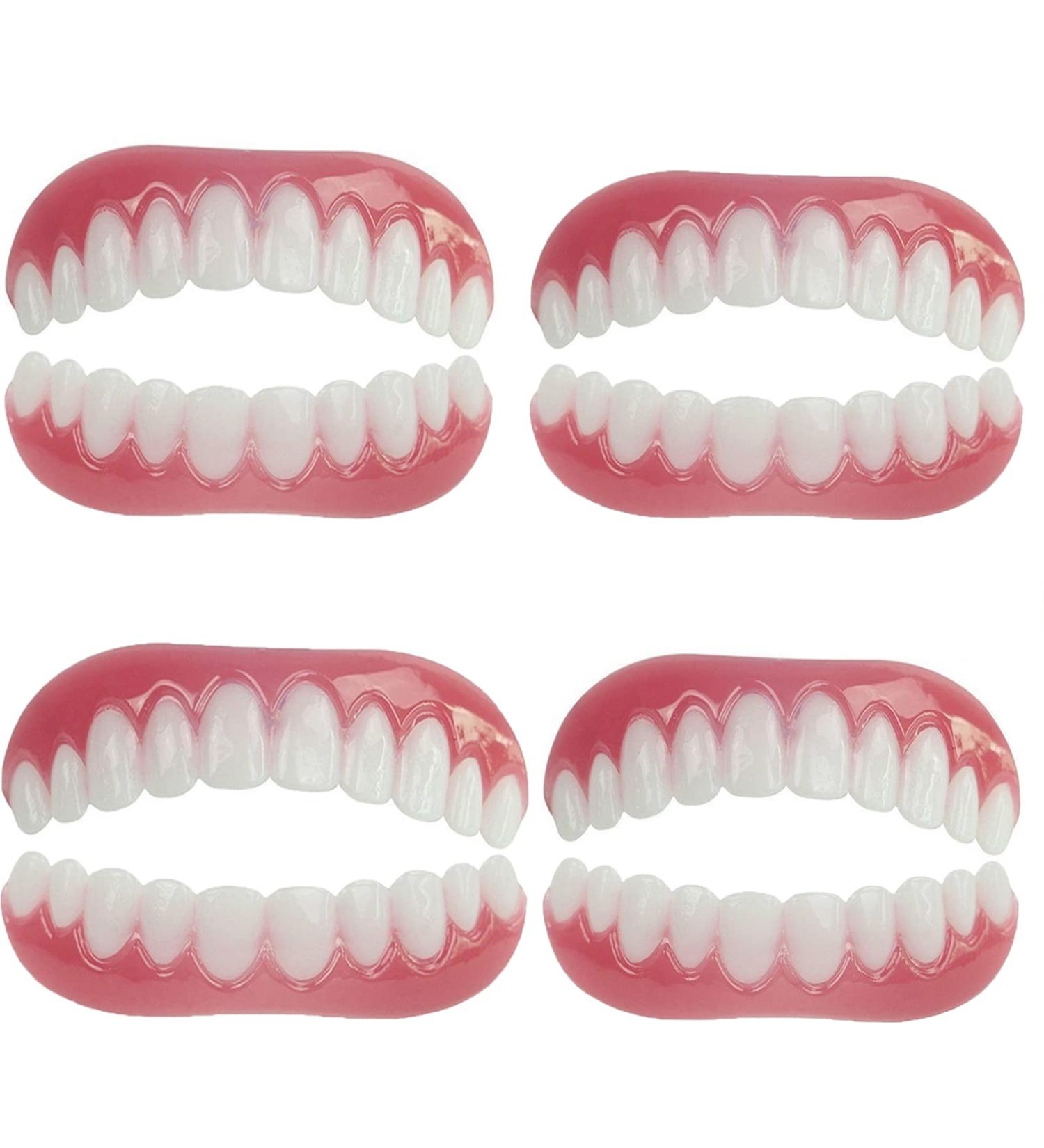 Buy Mxrfactory Dentures - Natural Tone Provisional Upper & Lower Jaws for Perfect Smile | Quick Tooth Repair | Unisex 4 Pairs - Buy Online on GoSupps.com