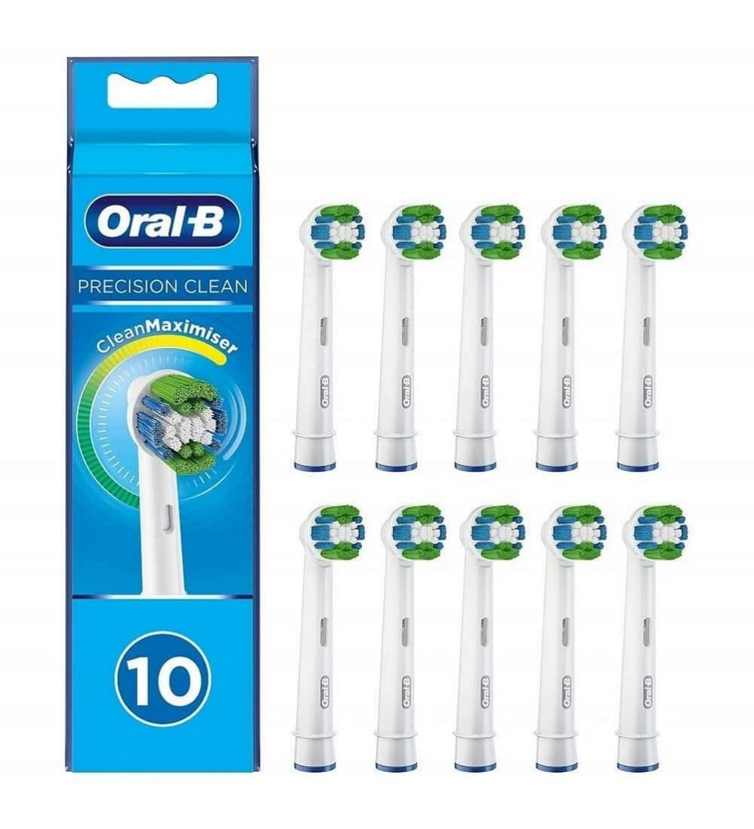 Braun Oral-B Precision Clean Toothbrush Heads - 10 Pack with Cleanmaximiser Bristles for Optimal Dental Care - Buy Online on GoSupps.com