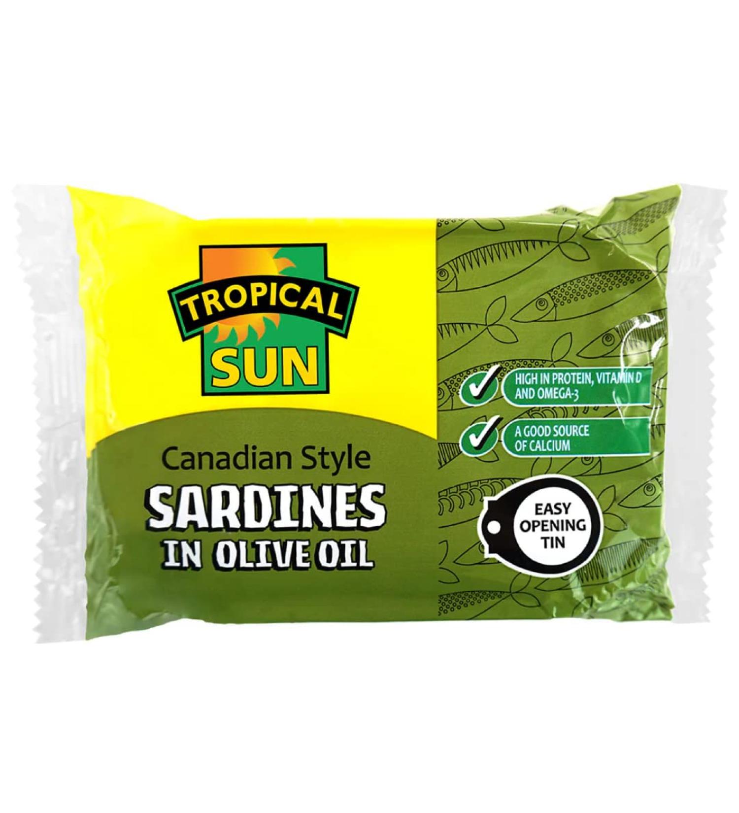 2 x Tropical Sun Canadian Style Sardines in Olive Oil 12 x 106g