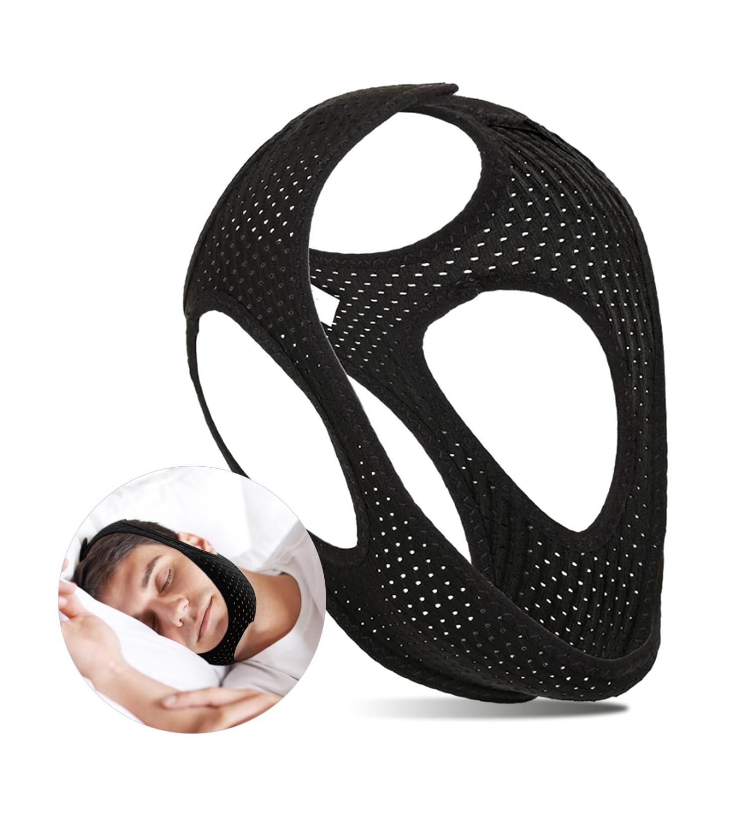 Buy Sno-Stopper Anti Snoring Chin Strap - Adjustable Breathable Headband for Men & Women | Effective Snoring Solution for Better Sleep - Buy Online on GoSupps.com