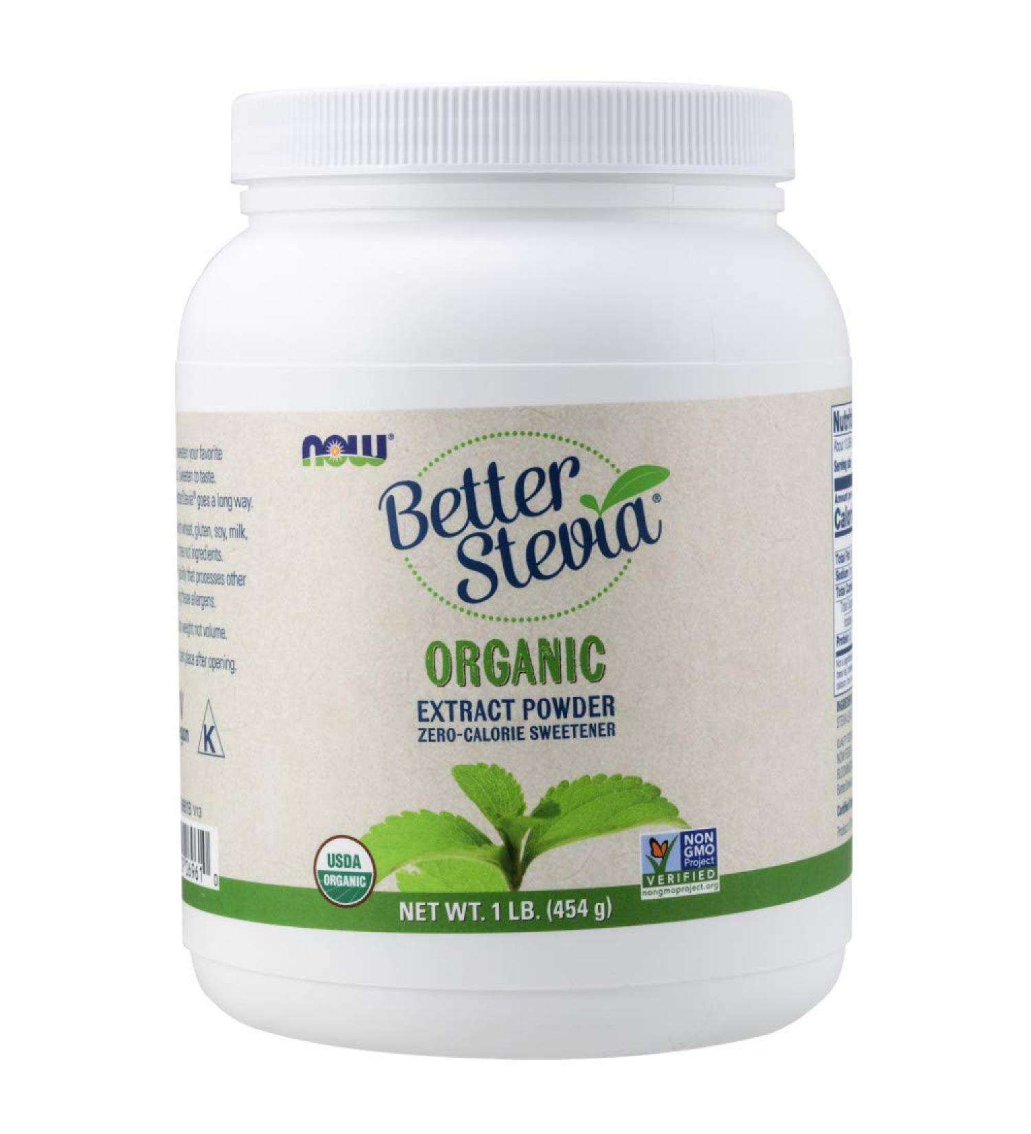 Now Foods Organic Better Stevia Extract Powder - 1 lb (454 g) - Buy Online on GoSupps.com