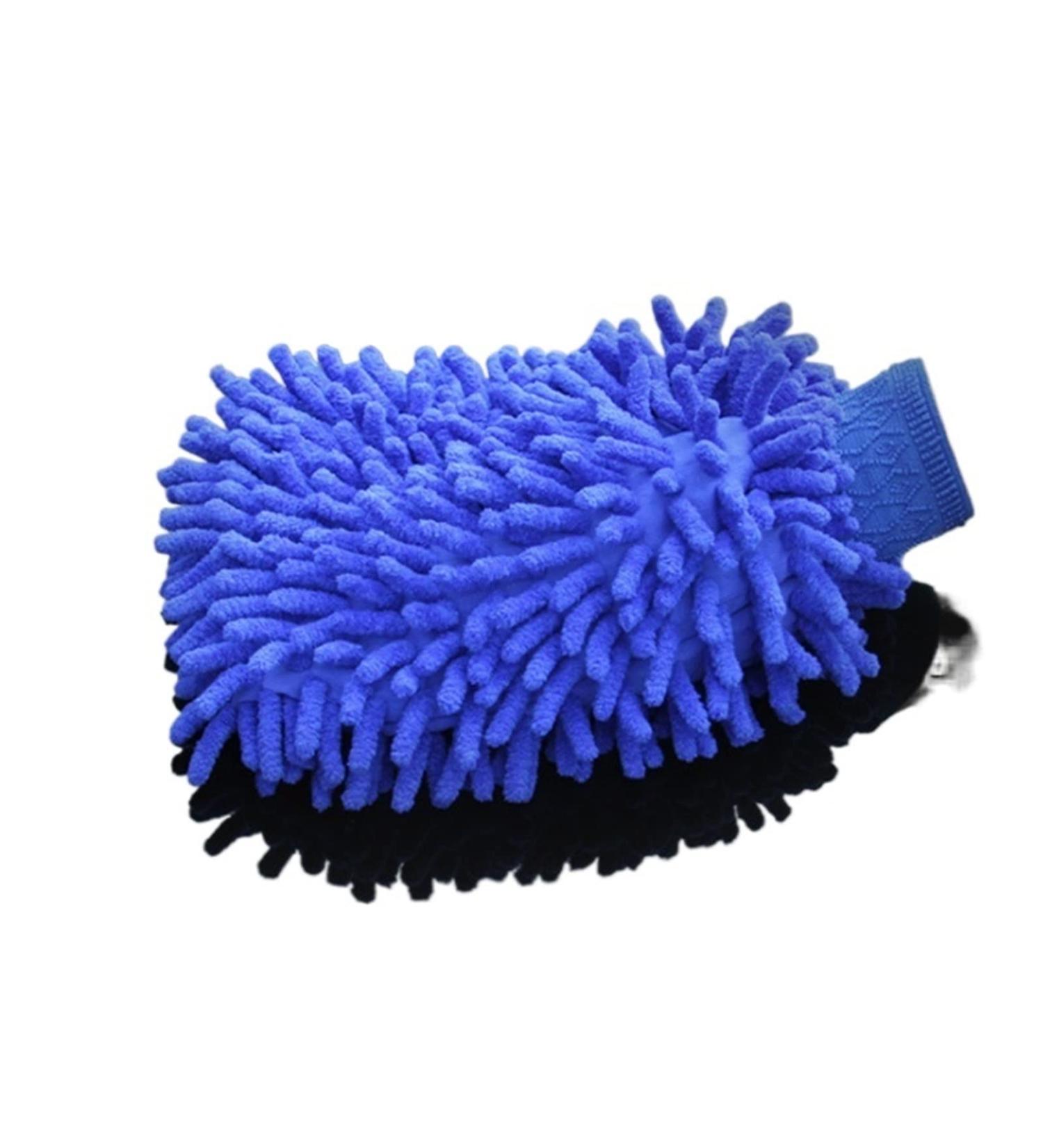 FINPAN Double Sided Superfine Fiber Washable Gloves Car Care Cleaning Gloves Cleaning Cloth Towel Gloves Dishwashing Gloves Blue - Buy Online on GoSupps.com