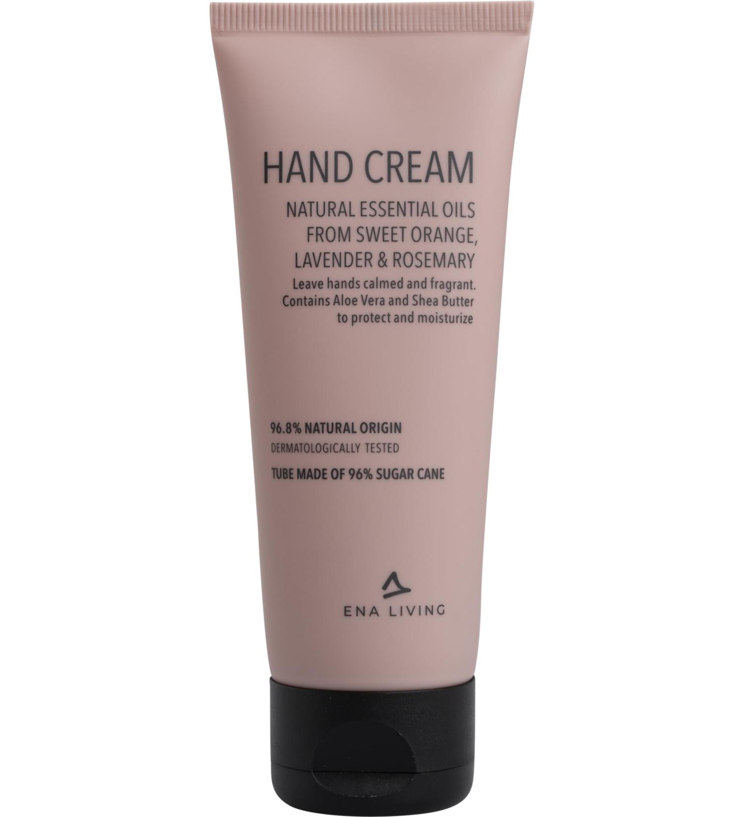ENA Living Orange Scented Hand Cream | 75ml | Hand Moisturiser for Sensitive and Dry Hands | Orange Fragranced Hand Lotion with Notes of Lavender and Rosemary | Hand and Nail Cream