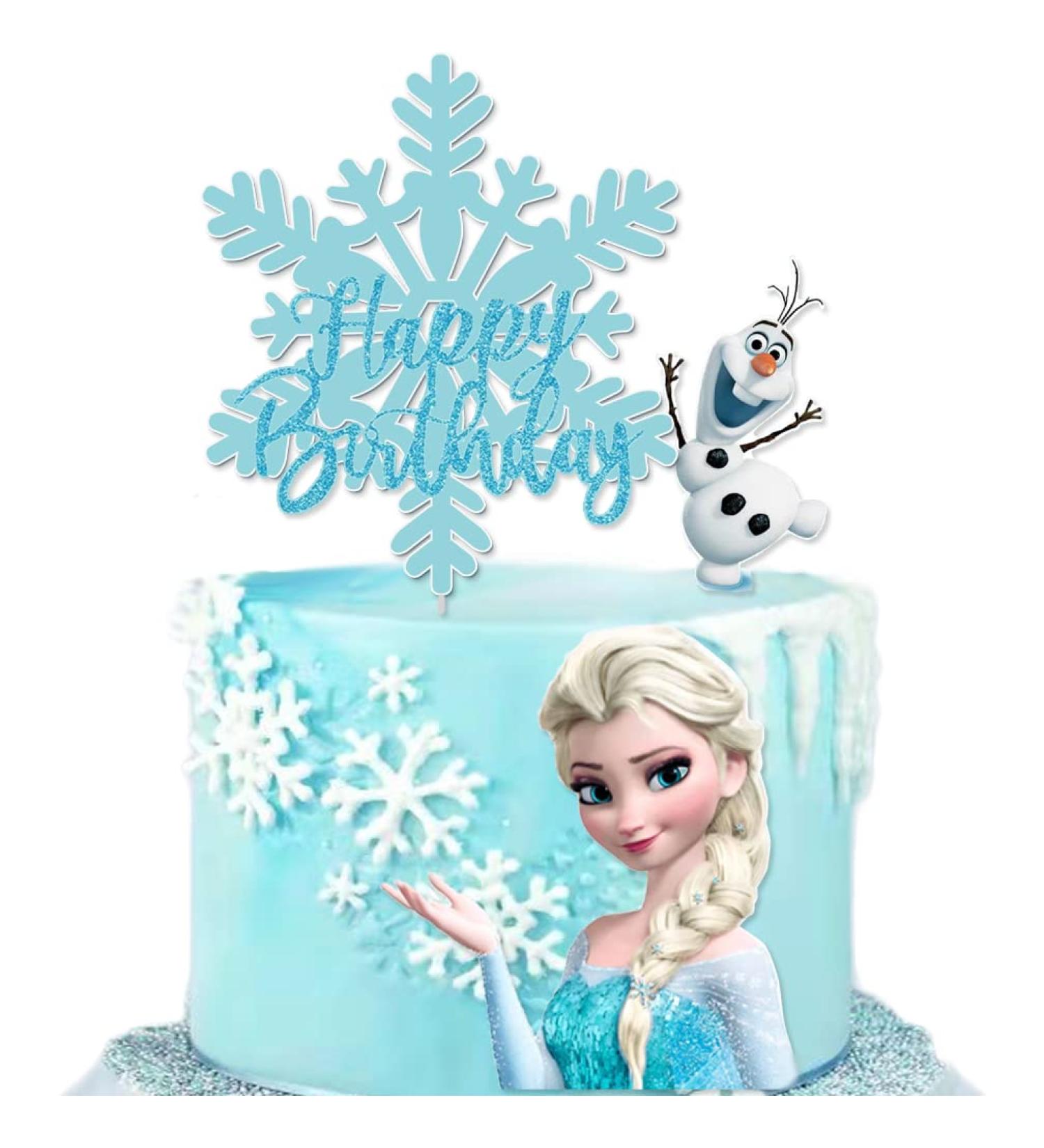 Elsa Frozen Birthday Cake Topper - Happy and Magical Decor for Frozen Themed Parties - Buy Online on GoSupps.com