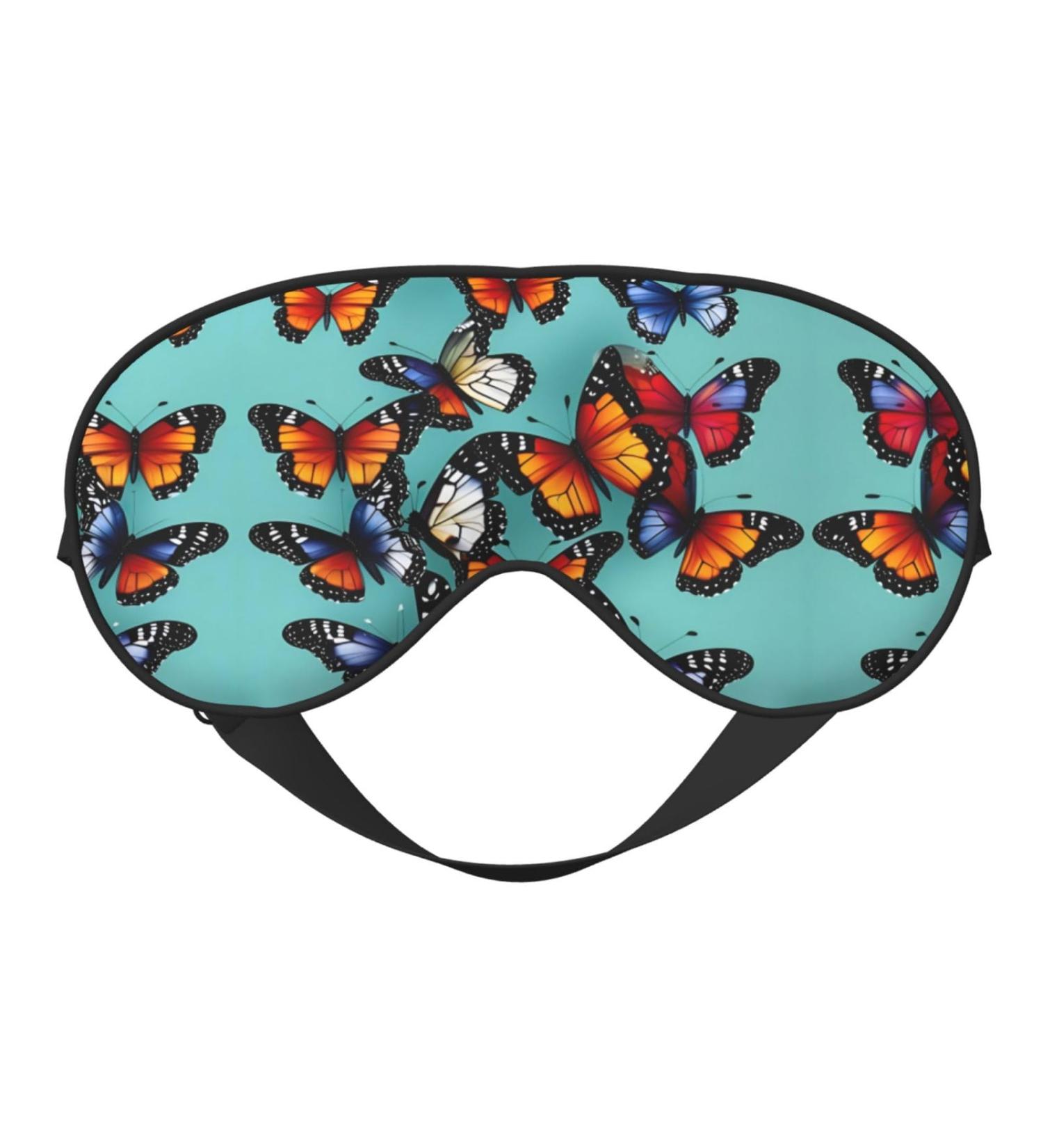 Unisex Butterfly & Cello Print Sleep Eye Mask - Soft Comfort for Travel Yoga & Shift Work - Buy Online on GoSupps.com