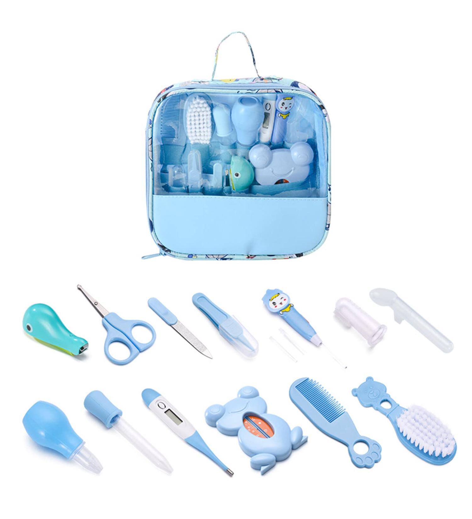 Camidy 13 Pcs Baby Healthcare and Grooming Kit - Essential Baby Care Set with Cute Patterns for Shower, Birthday, Christmas - Buy Online on GoSupps.com