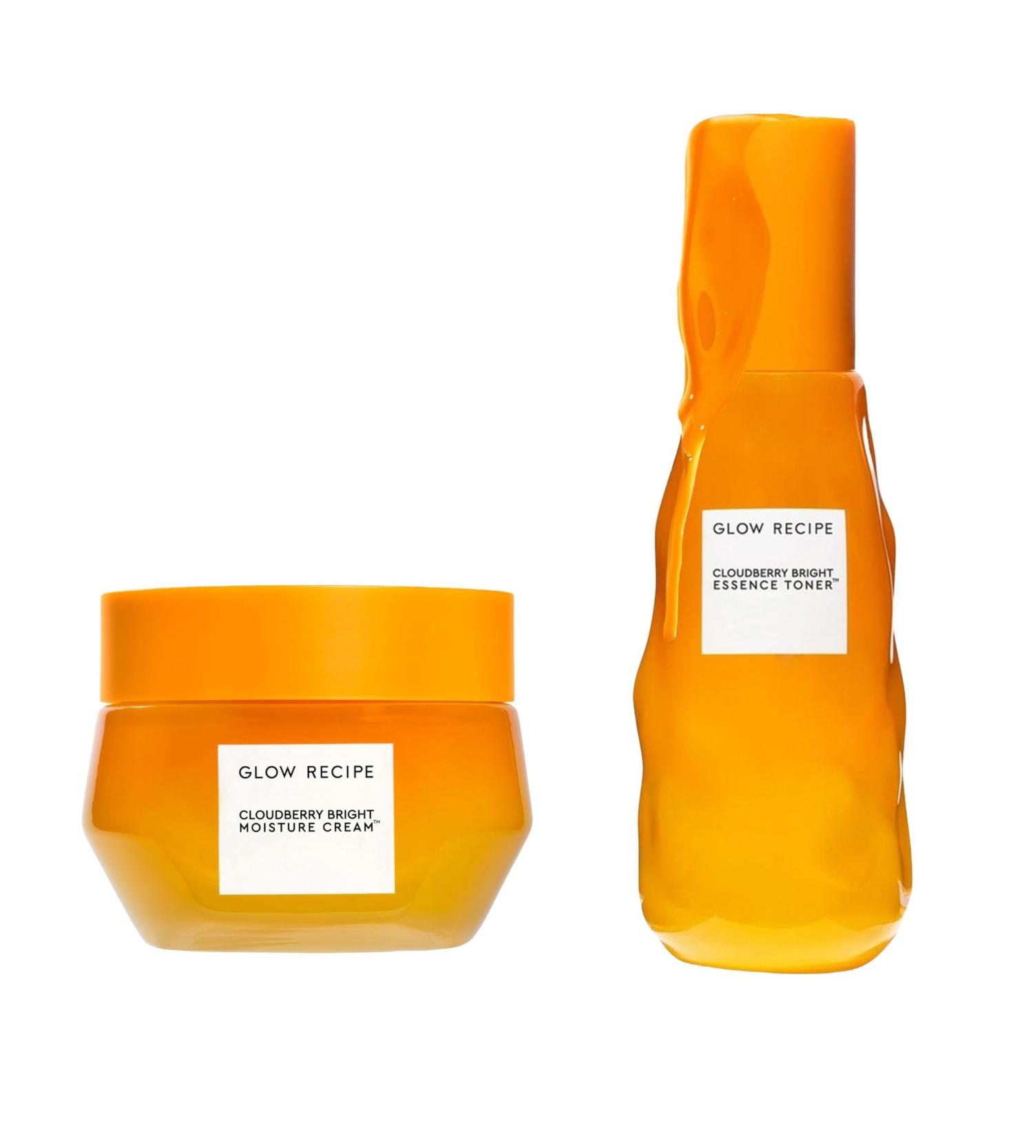 Glow Recipe Cloudberry - Brightening Face Cream to Repair Skin Barrier & Even Tone (50ml) + Cloudberry Face Toner to Strengthen Skin Barrier & Hydrate (75ml) - Buy Online on GoSupps.com