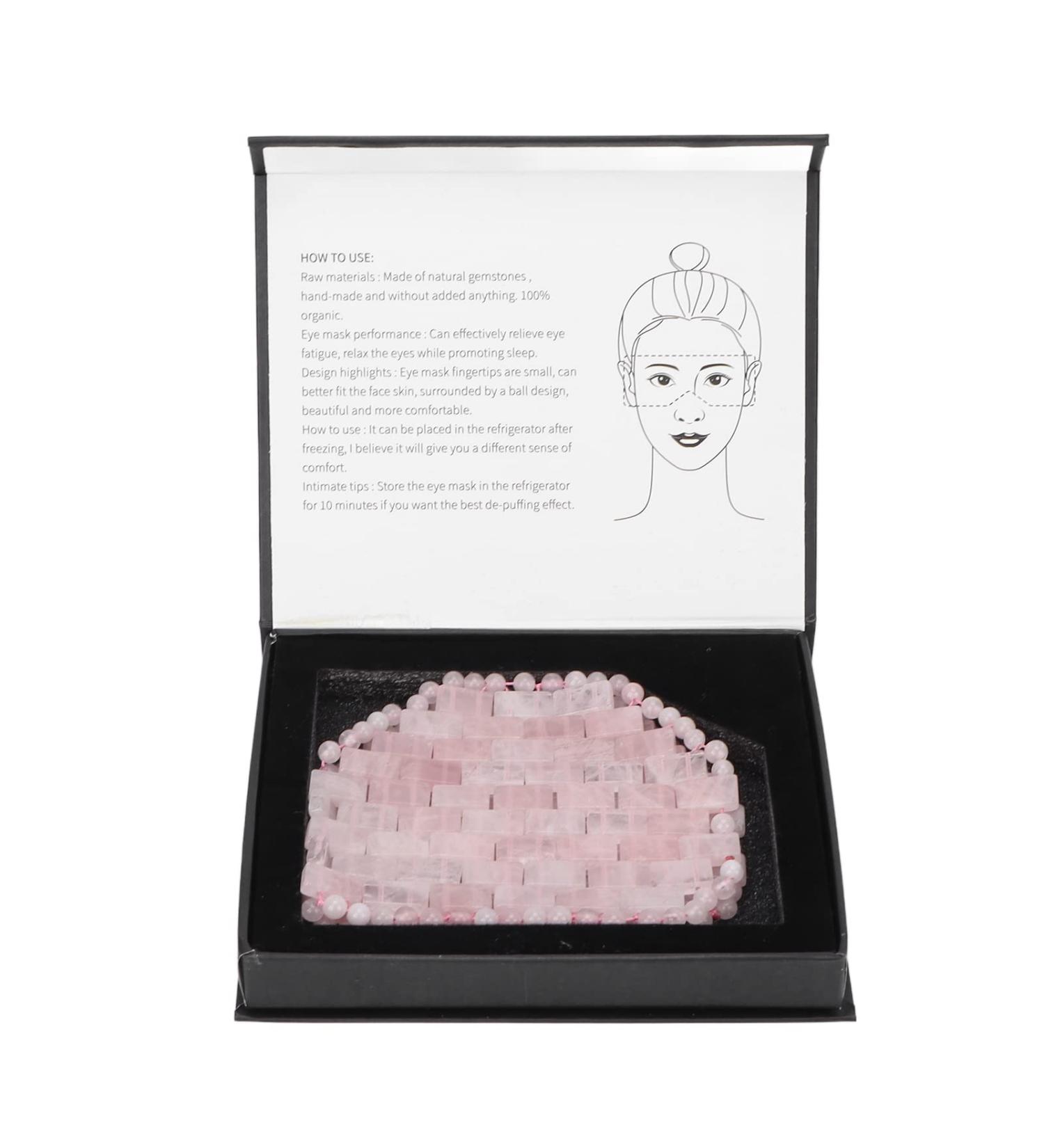 Natural Jade Eye Pads - Reduce Wrinkles Promote Sleep & Relieve Fatigue | Rose Quartz Cushions - Buy Online on GoSupps.com
