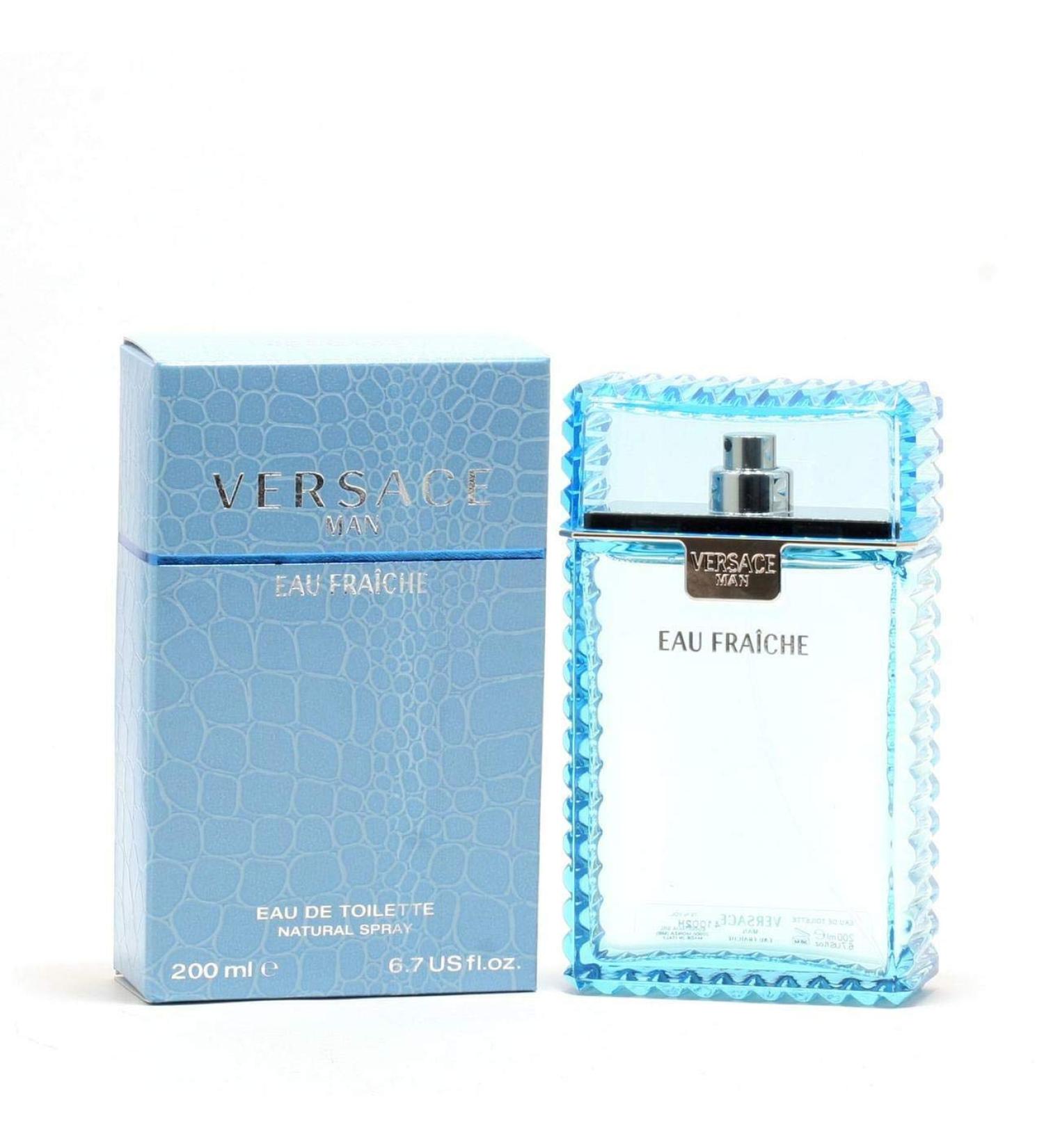 Versace Man Eau Fraiche Eau De Toilette Spray 6.7 Ounce 6.7 Fl Oz (Pack of 1) Cedar Fresh Lemon