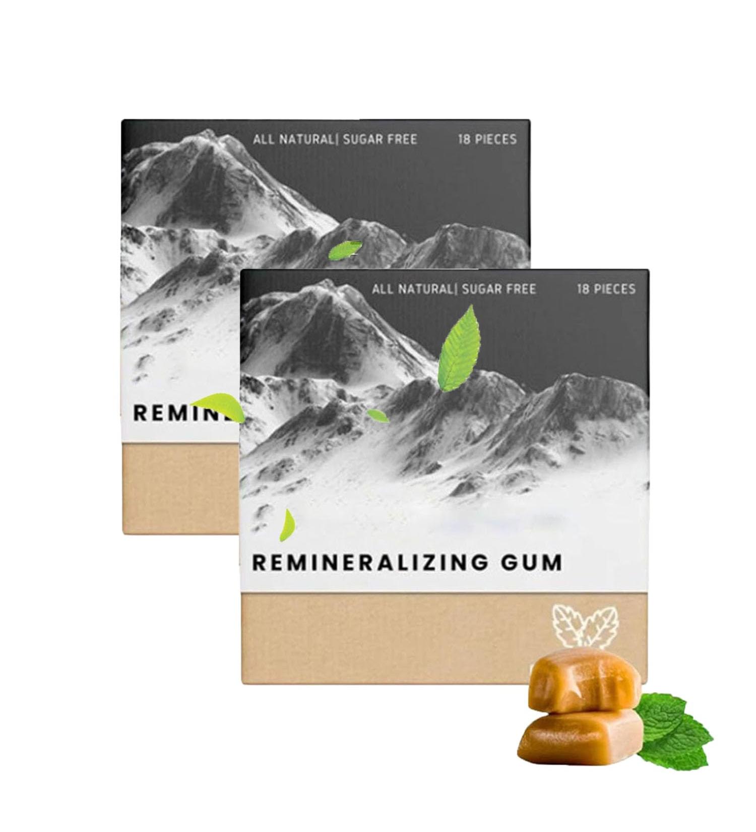 Larineco Remineralizing Gum 1box/18 Pieces Remineralizing Chewing Gum Sugar-Free Long Lasting Chewing Gum (2box)