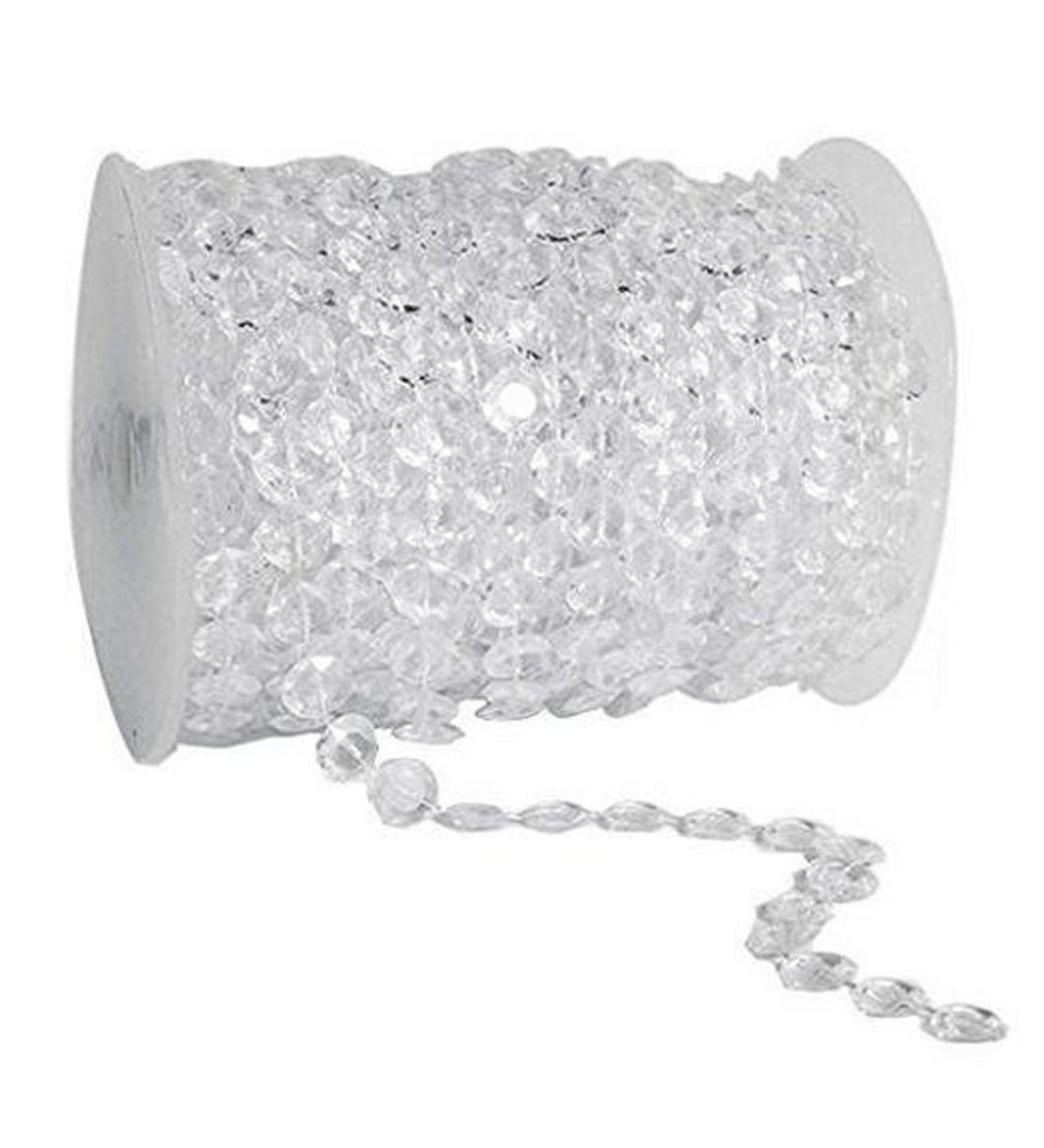 99ft DIY Garland Diamond Acrylic Crystal Beads Strand for Wedding Christmas Home Decor - Buy Online on GoSupps.com
