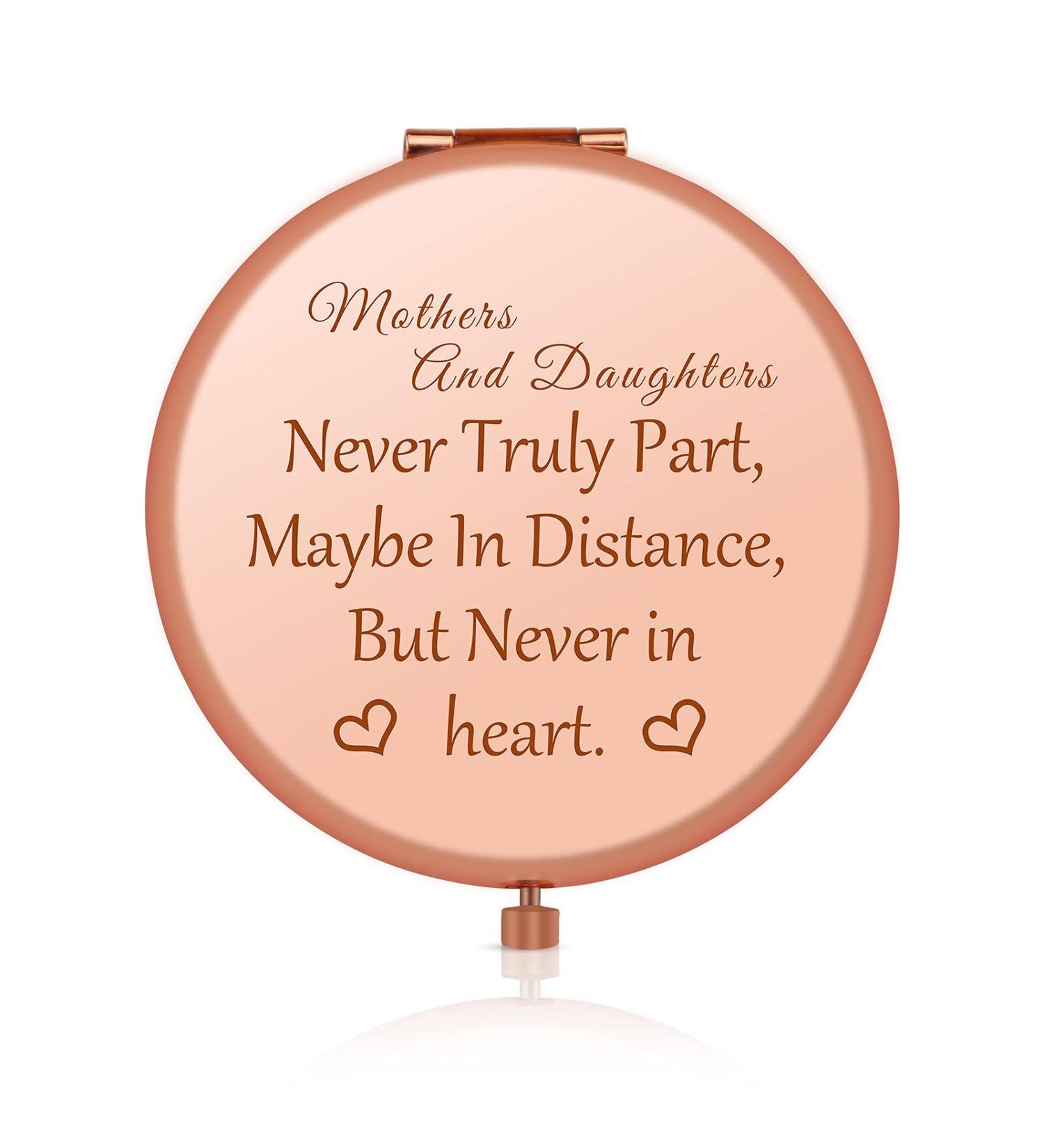 Personalized Mom Makeup Mirror Gift | Mother's Day & Birthday Present from Daughter - Jielahua Compact Pocket Mirror - Buy Online on GoSupps.com