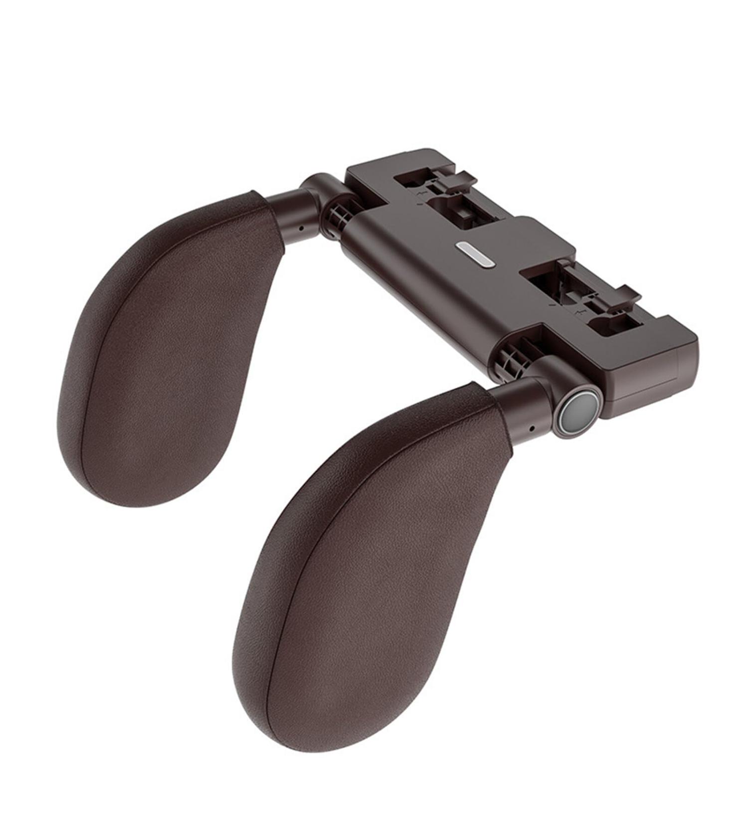 SANON Car Seat Headrest Pillow Adjustable U shaped Car Headrest Pillow Car Neck Support Sleeping Pillow for Adults Coffee