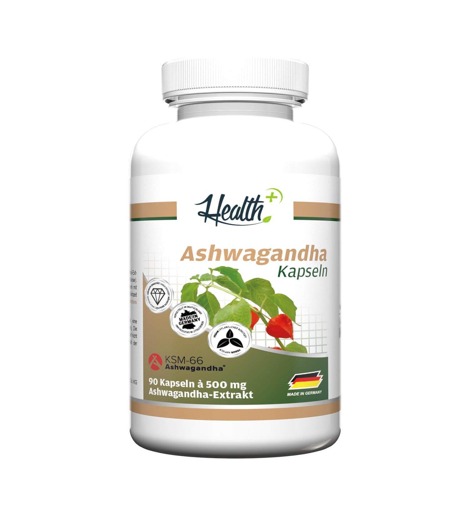 Zec+ Nutrition Health+ Ashwagandha - 90 capsules high dose Indian ginseng from Ayurveda Made in Germany