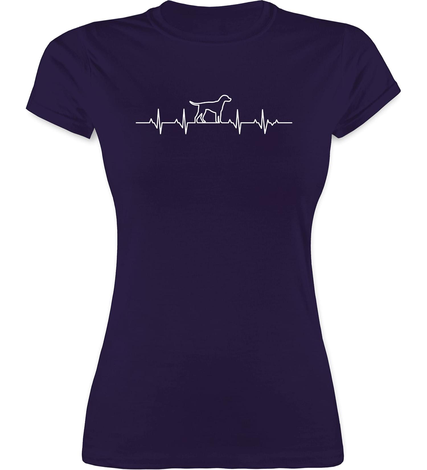 Shirtracer Women's Shirt - Heartbeat Dog Gift for Dog Owners - Purple XL - Buy Online on GoSupps.com
