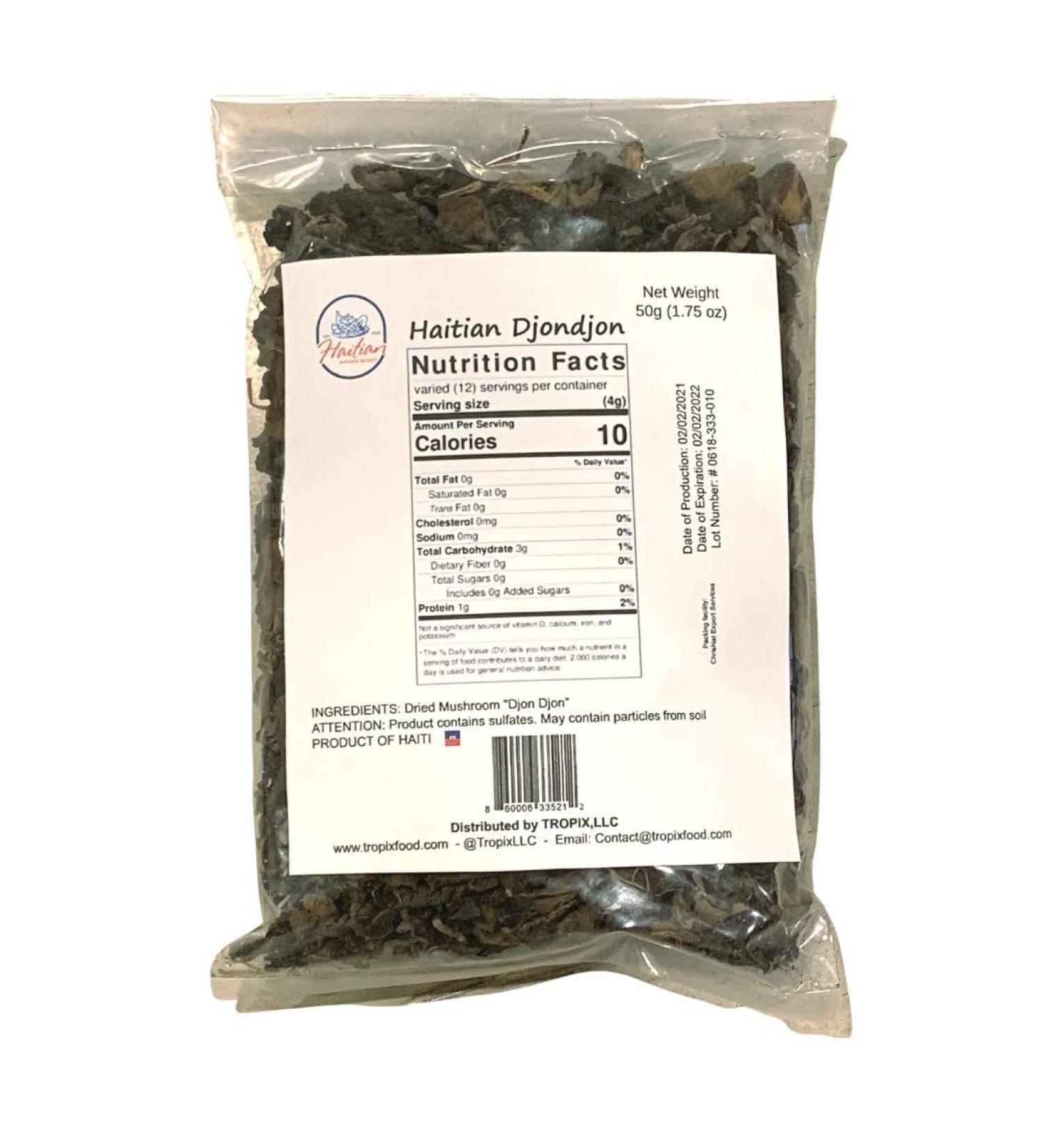 Dried Haitian Djondjon Mushrooms (50g) - Perfect for Cooking and Seasoning - Buy Online on GoSupps.com