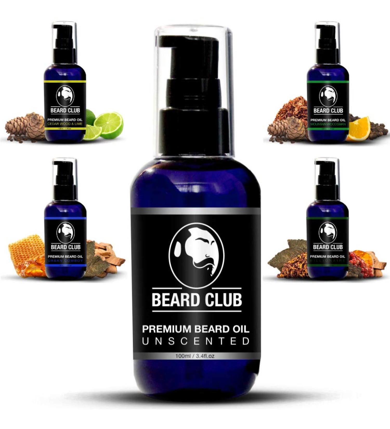 Beard Club Unscented Beard Oil for Men - 100ml Ideal Beard Care & Grooming Product - Buy Online on GoSupps.com