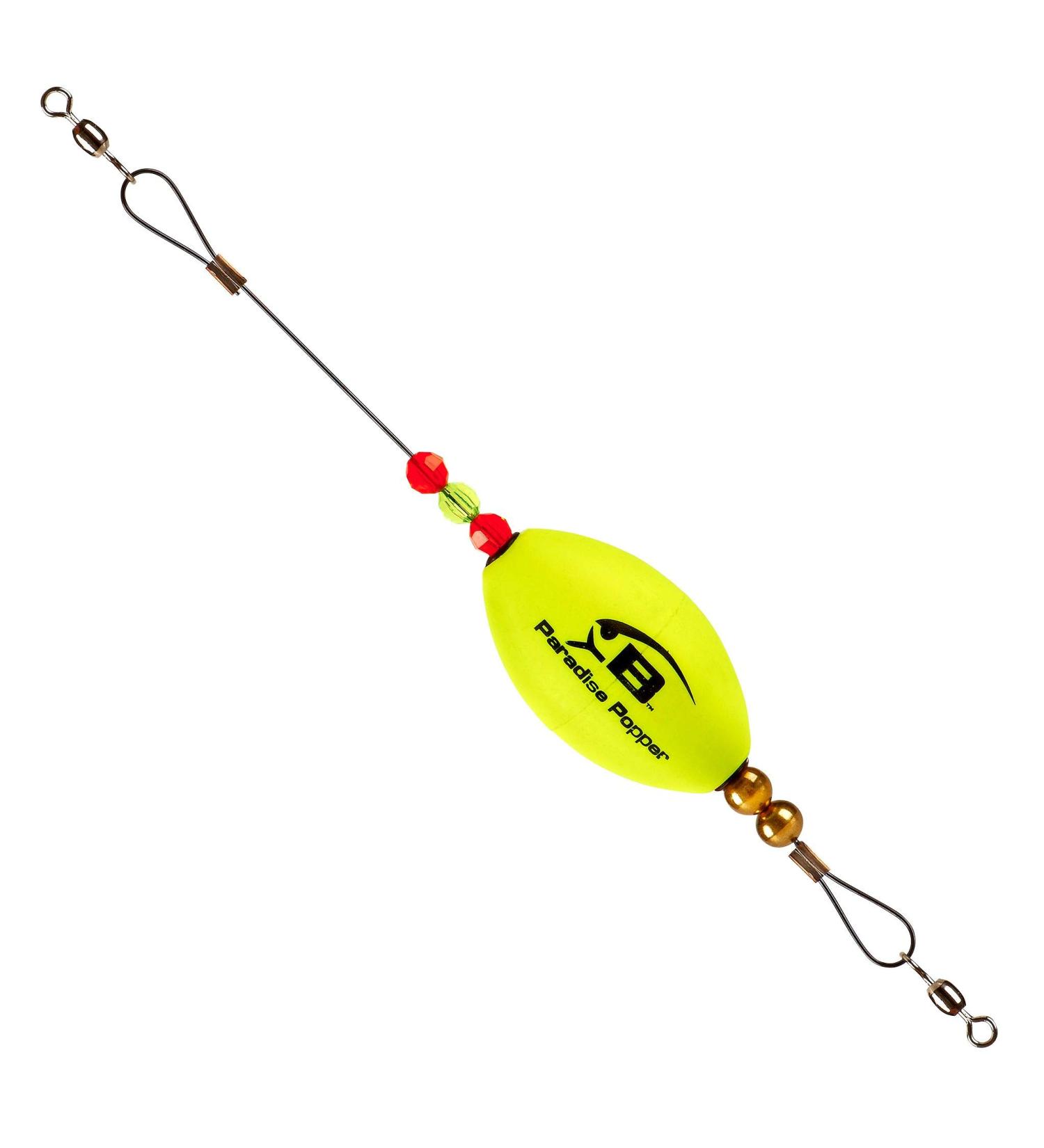 Bomber Lures Paradise Popper X-Treme Popping Cork Float for Carolina Rig Yellow Oval