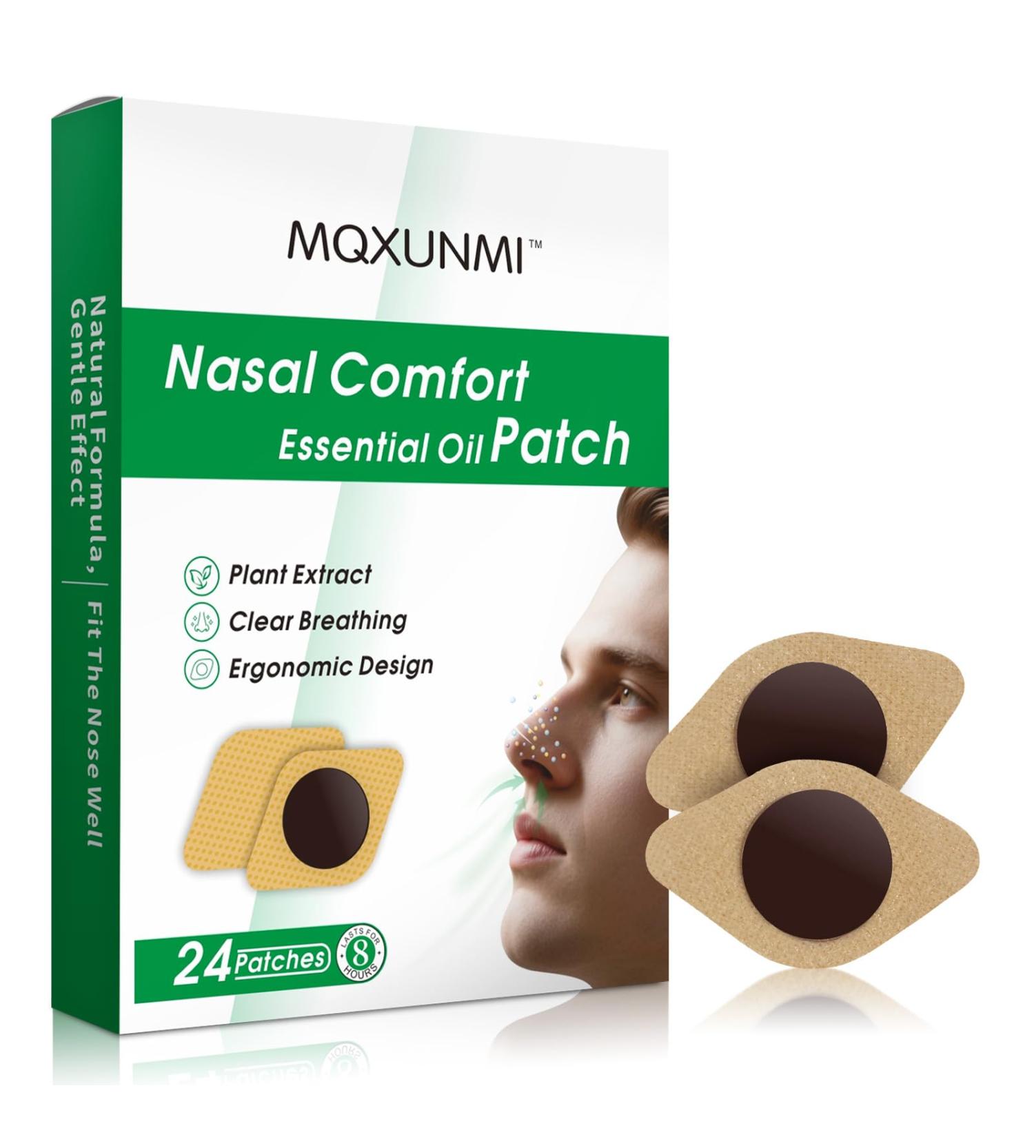 MQXUNMI 24 Count Sinus Relief Patch Natural Kids Nasal Strips for Congestion Essential Oil Stick-On Patches for Kids & Adults Breathable Hypoallergenic Nose Strips - Buy Online on GoSupps.com