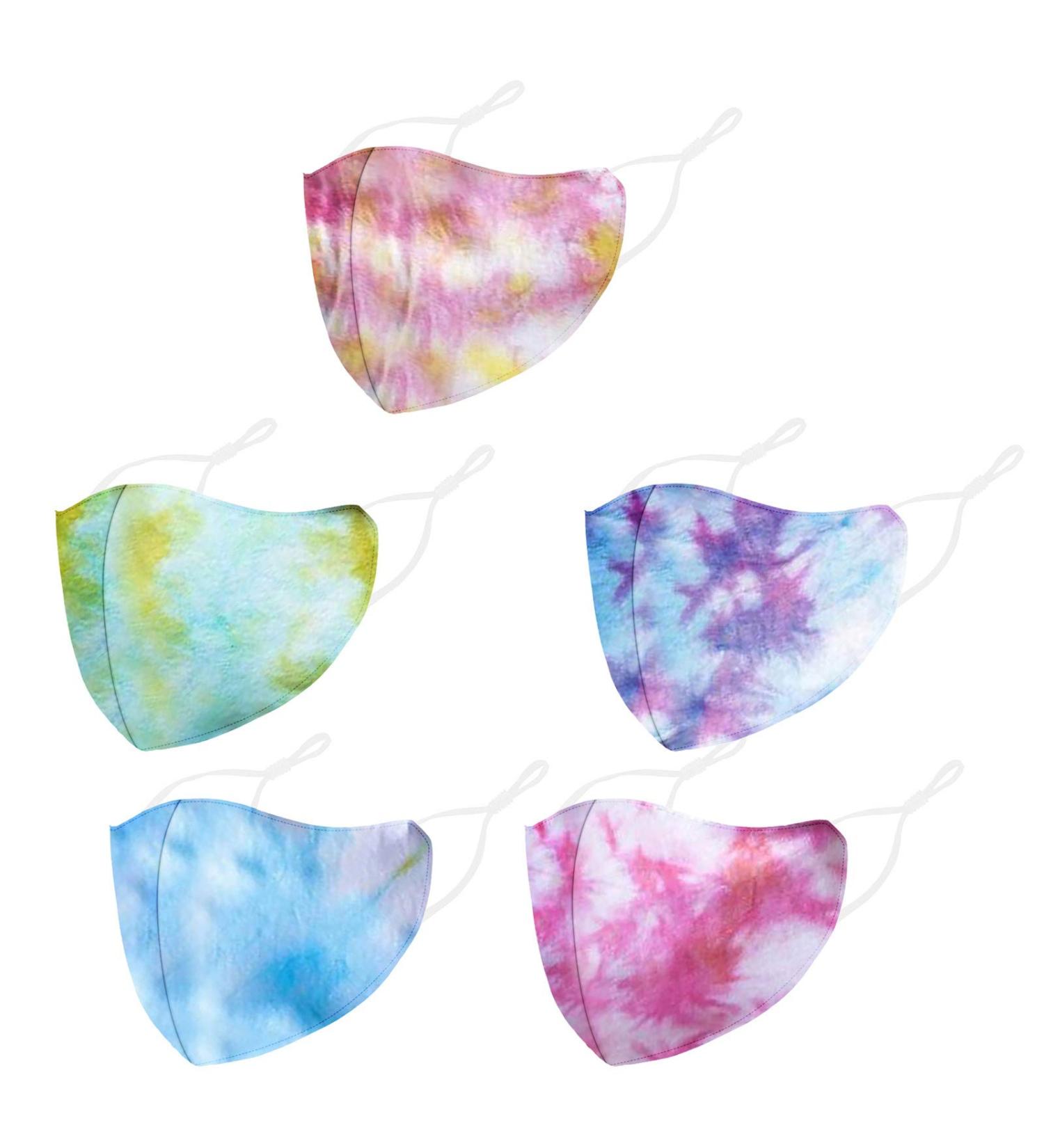 ZQP 5PCS Cotton Face M sc Bandanas with Tie-dye Printing Face Bandanas for Adults Reusable/Washable - Buy Online on GoSupps.com
