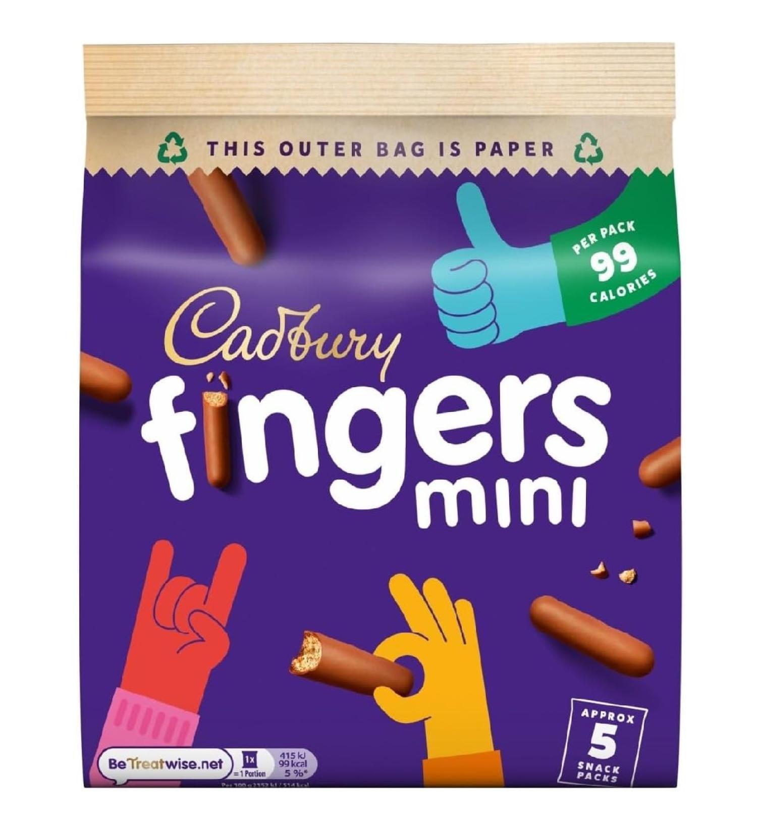 Cadbury Cadbury Mini Fingers Biscuits Bag| 6 x 19.3 g - Buy Online on GoSupps.com