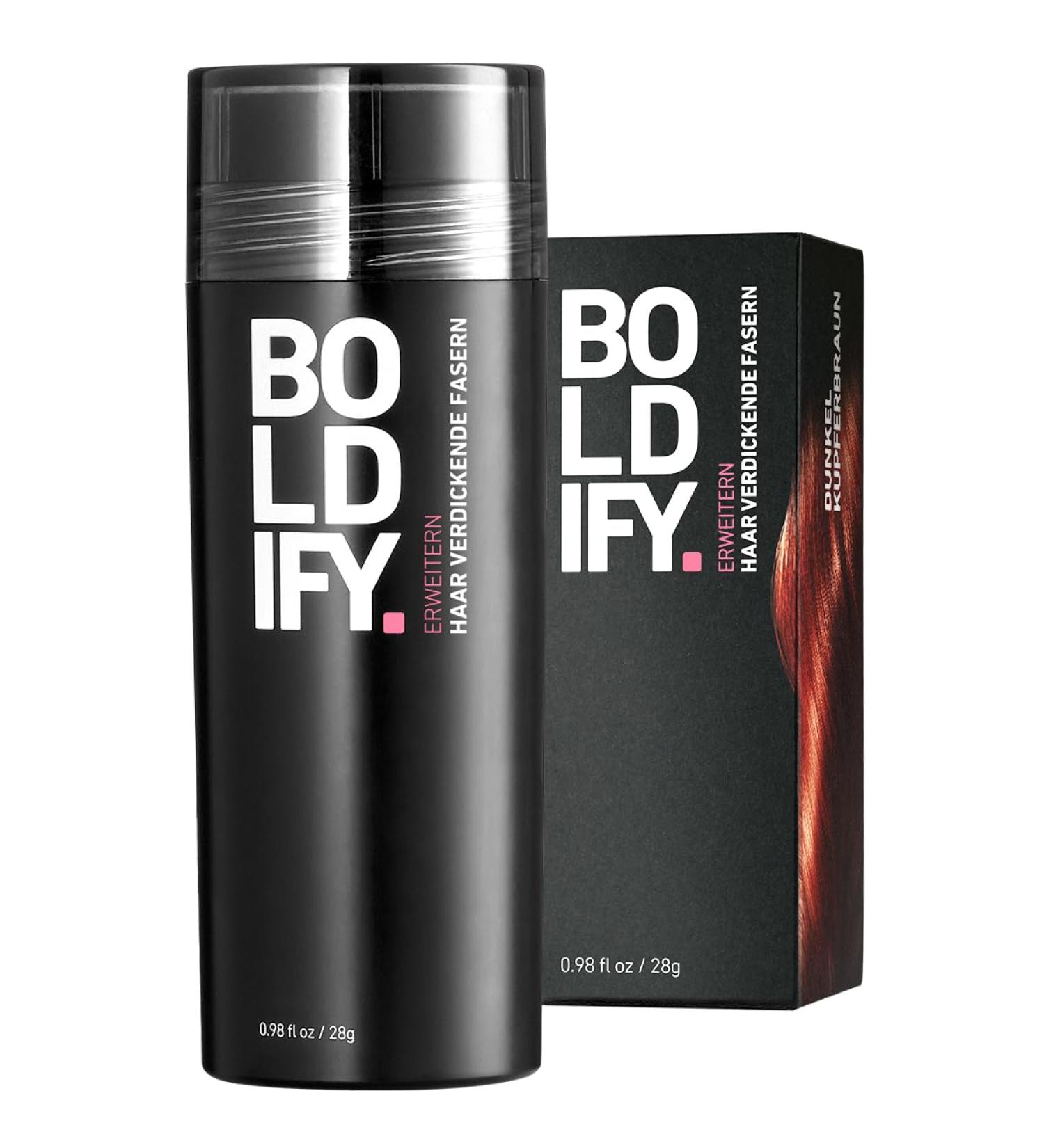 Boldify Scatter Hair Powder for Thinning Hair - Dark Chestnut Brown 28g | Instant Hair Loss Concealer Natural Look Hair Sealing Solution - Buy Online on GoSupps.com