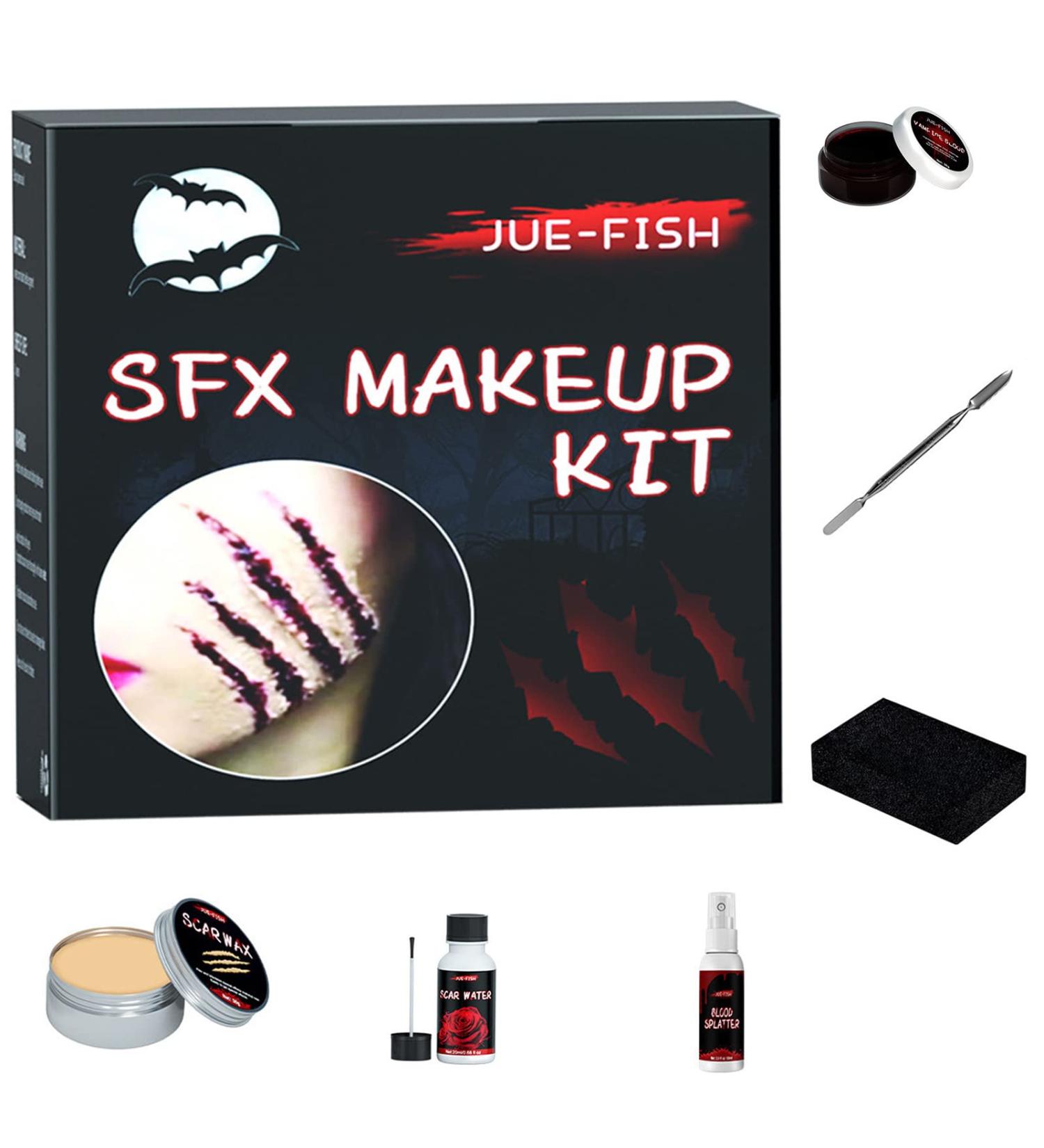 Professional SFX Makeup Kit for Scary Face & Fake Wound Effects - Perfect for Art, Theater, Halloween, Parties, and Cosplay - Buy Online on GoSupps.com