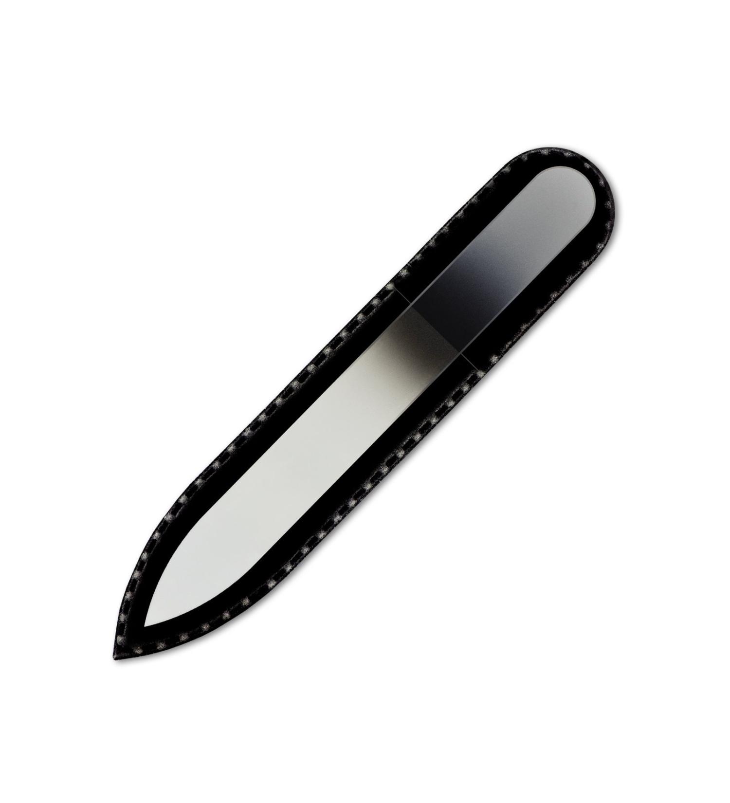 Mont Bleu Small Colour Crystal Nail File in Black Velvet Pouch | Genuine Czech Tempered Glass Lifetime Guaranty Hand Made in Czech Republic 1 piece White Black - Buy Online on GoSupps.com