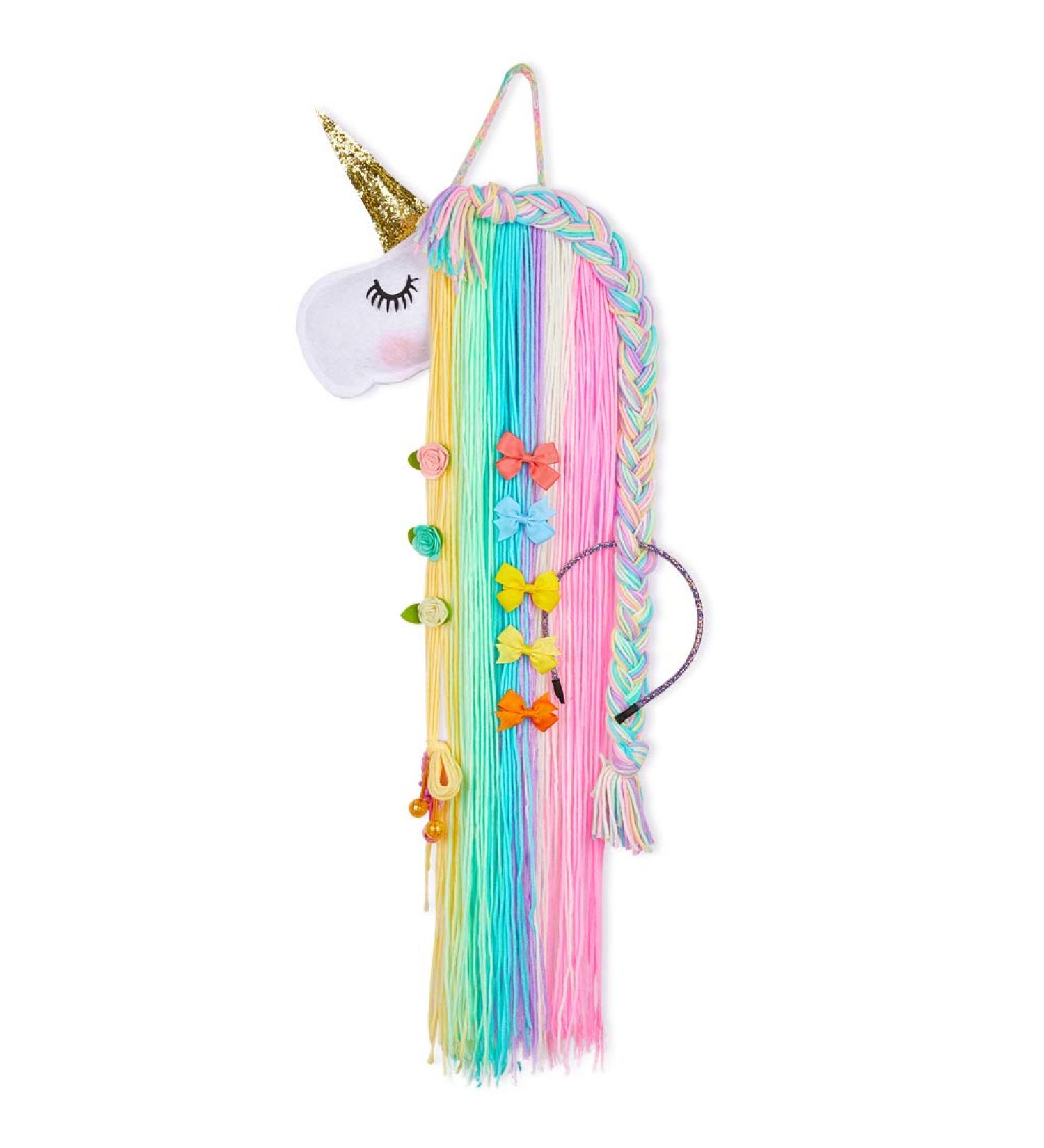 Beinou Unicorn Hair Clips Holder - Rainbow Tassels & Headband Organizer for Unicorn Theme Party - Buy Online on GoSupps.com