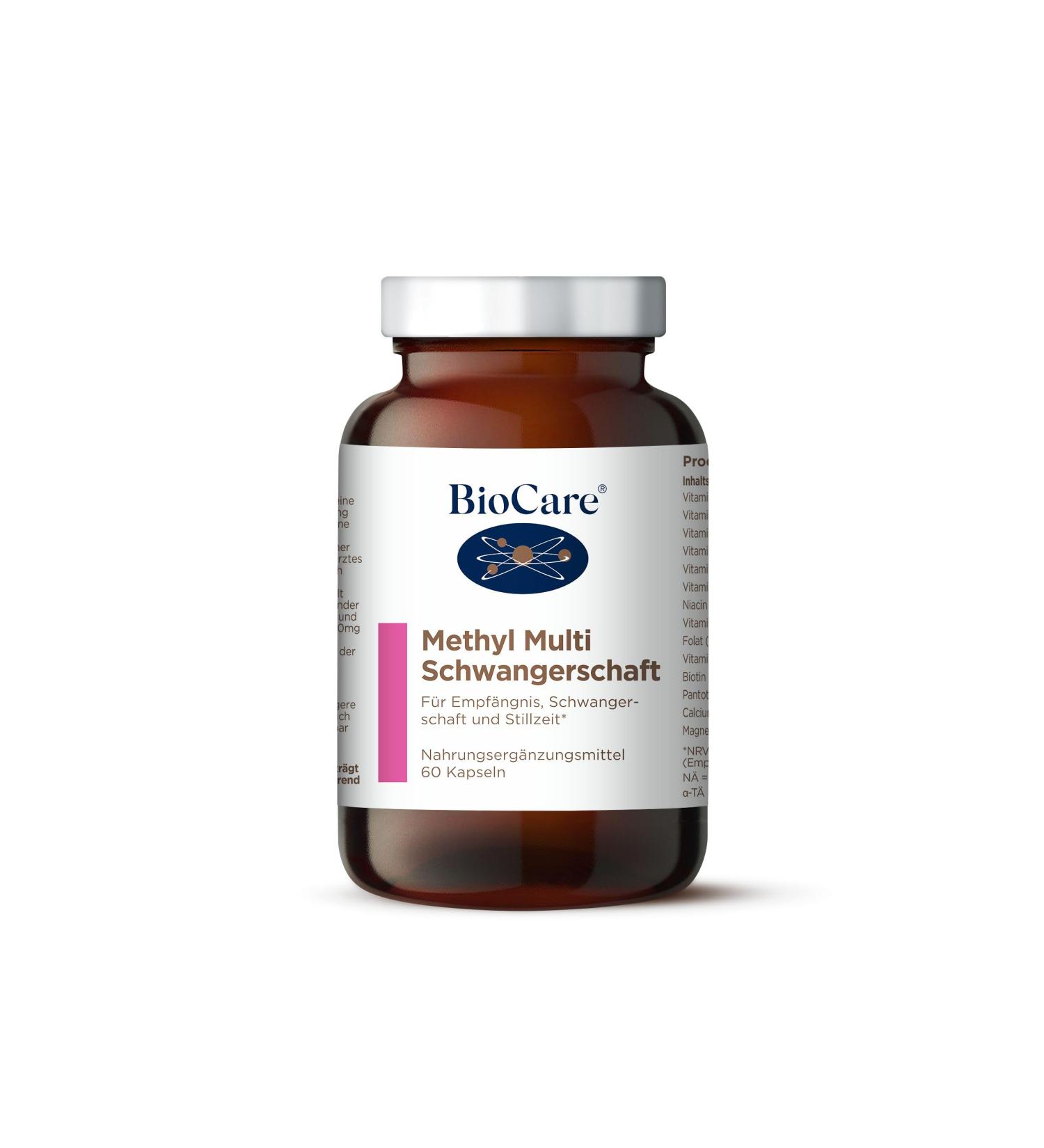 BioCare Methyl Multi Pregnancy - Dietary Supplement for Conception Pregnancy & Breastfeeding | 60 Capsules - Buy Online on GoSupps.com