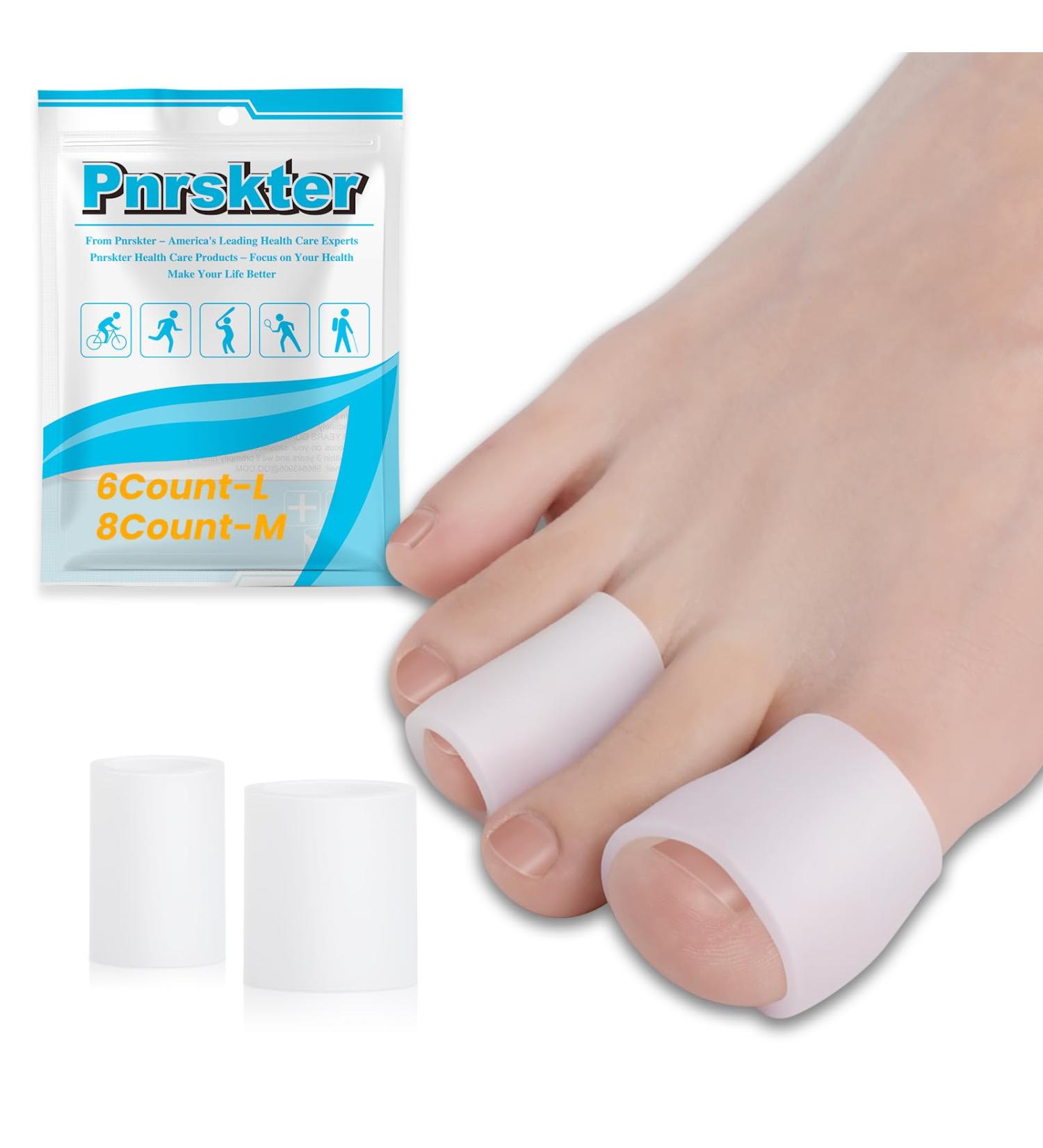 Toe Protection Silicone - 14PCS Gel Caps for Bubbles Chicken Eyes & Hammer Toes | Friction Pain Relief | Size L (3 Pairs) & M (4 Pairs) - White - Buy Online on GoSupps.com
