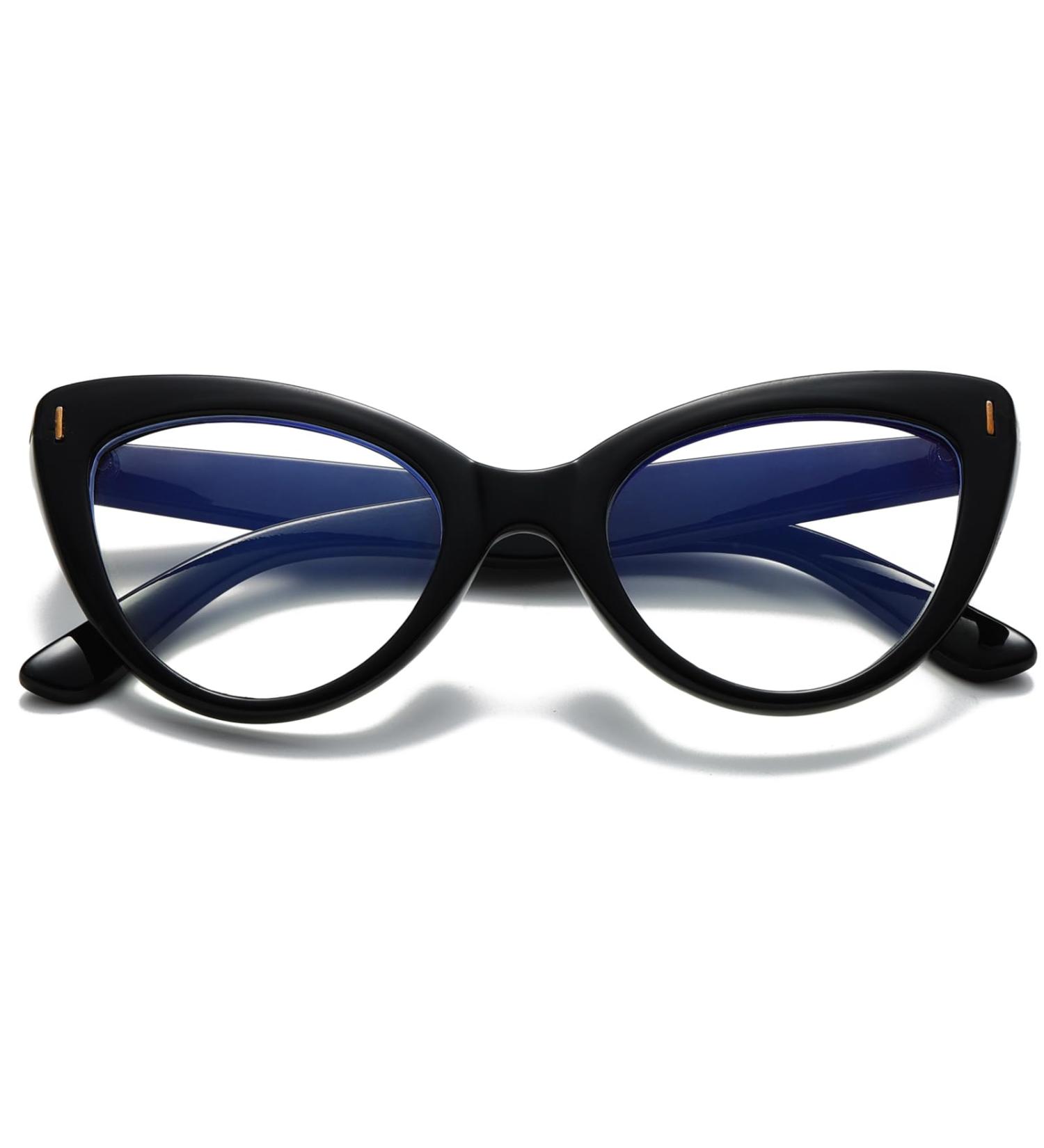 Viseng Women's Oversized Cateye Reading Glasses - Blue Light Blocker Stylish Readers (+1.5 Diopters Black) - International Shipping Available - Buy Online on GoSupps.com